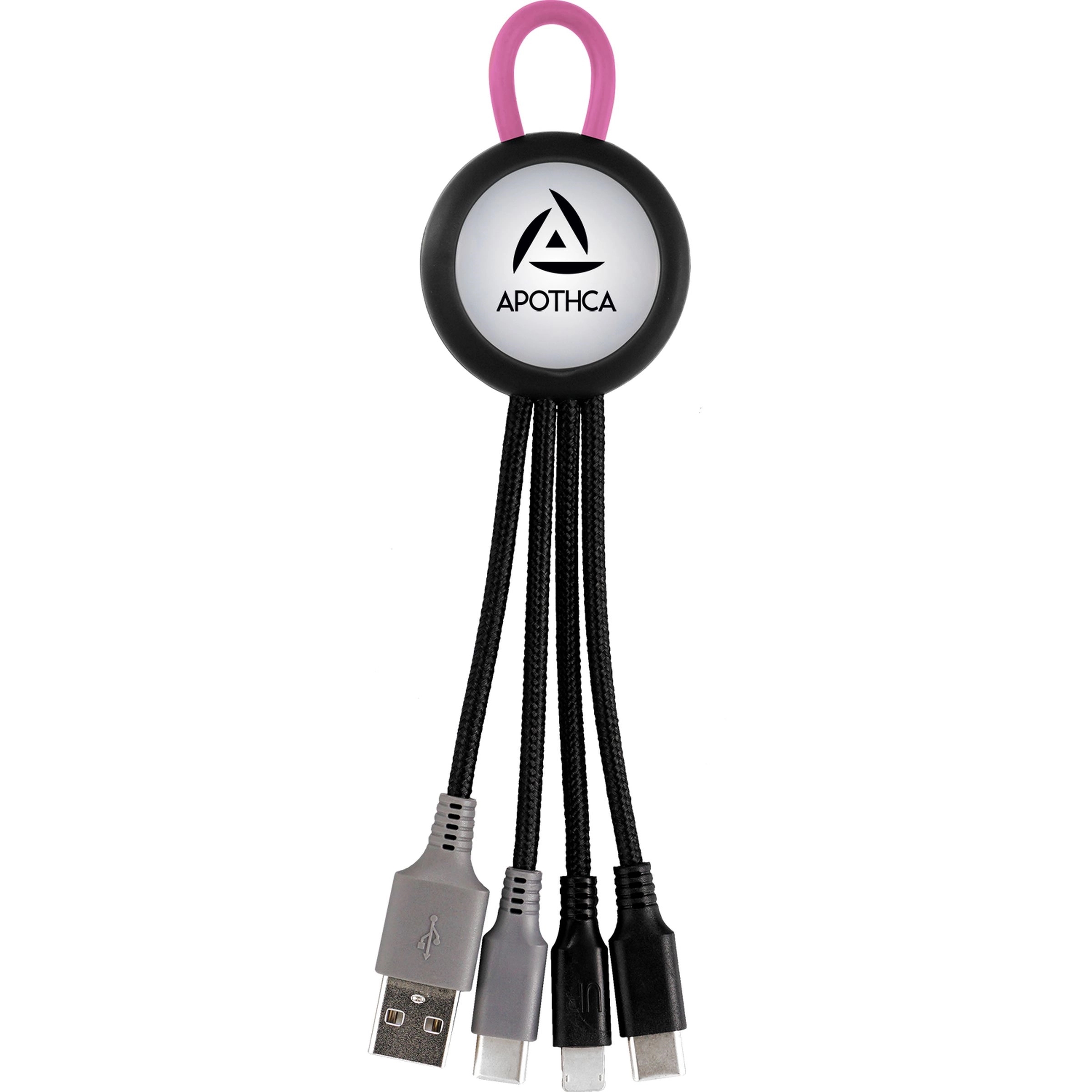 Clearview Light Up Loop Dual Input 3-in-1 Charging Cable 9