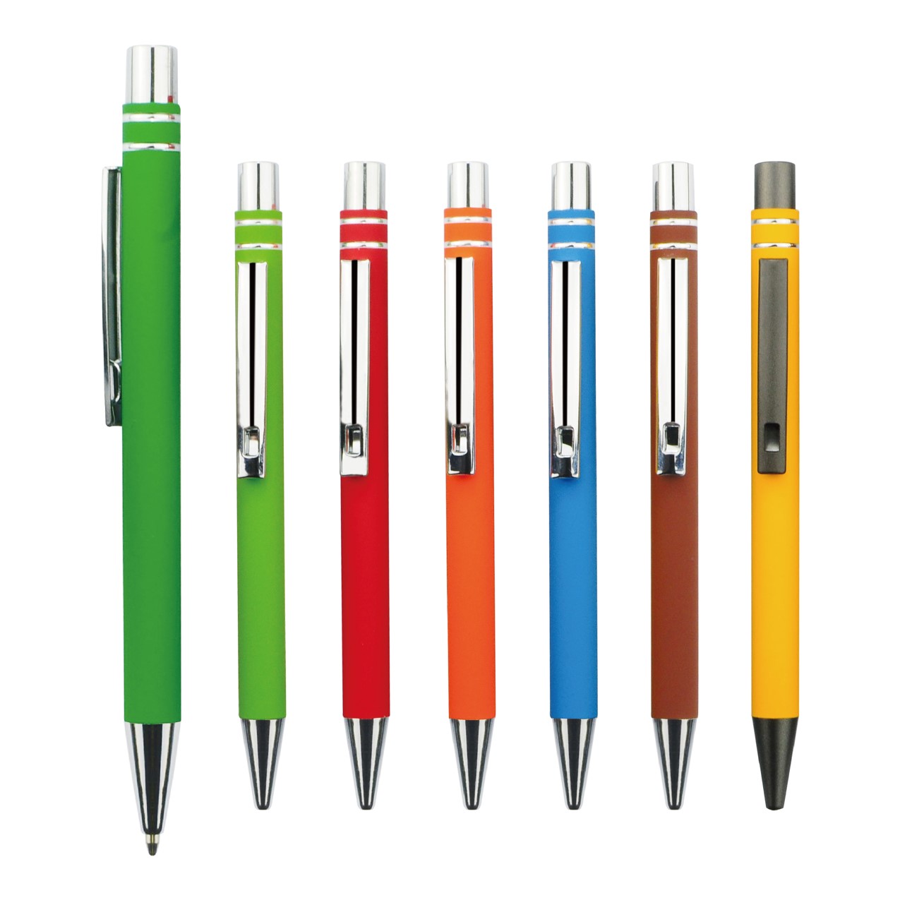 Metal push click action ball pen with custom logo 4