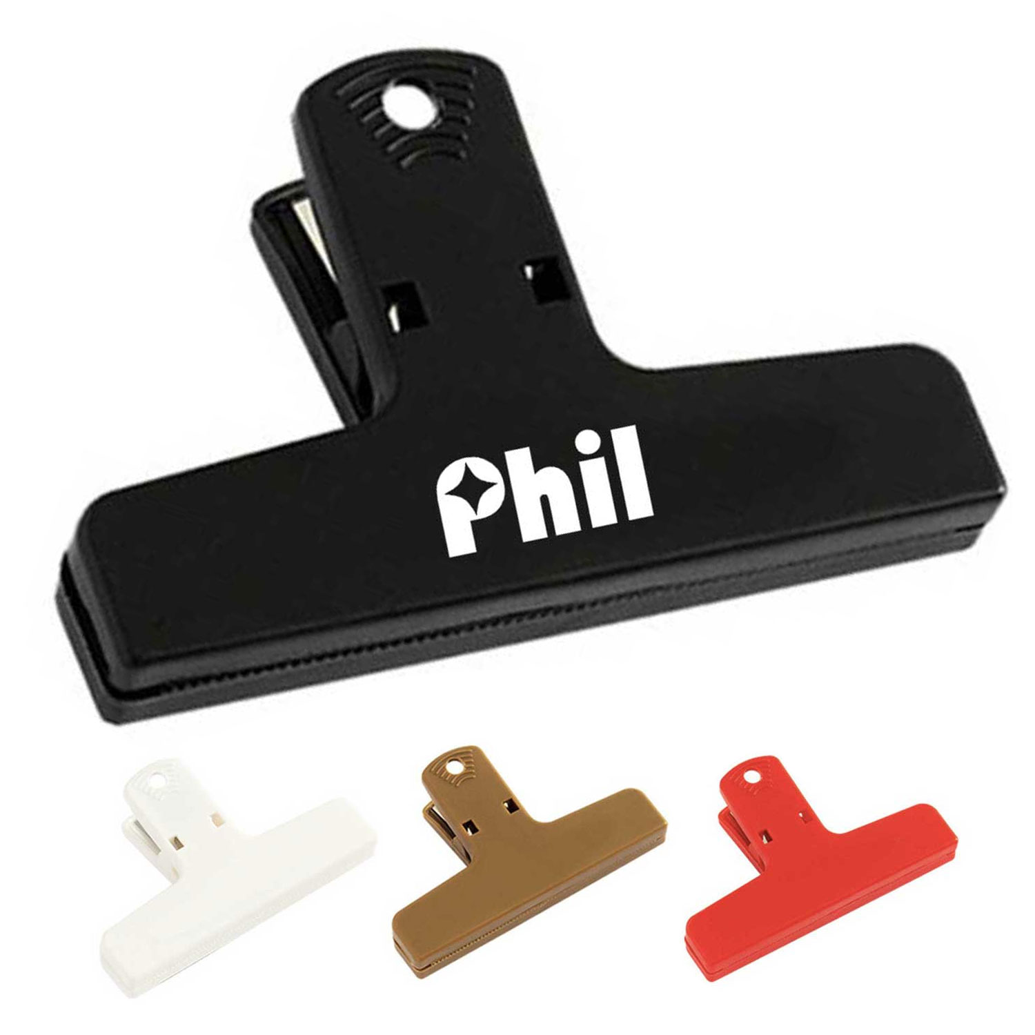 4 inch Plastic Clip - Transparent File & Snack Bag Sealer 1