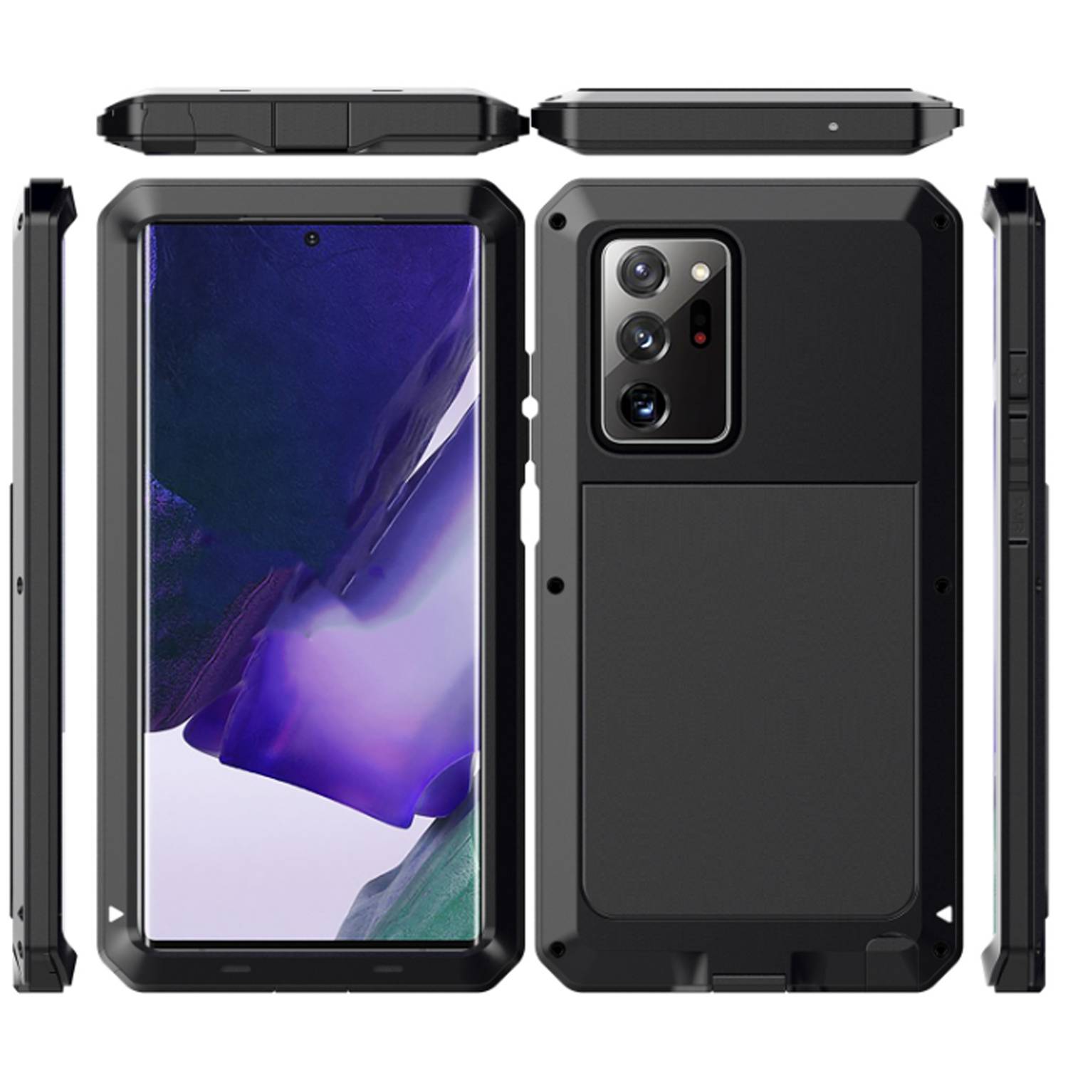 Heavy Duty Shockproof Tough Rugged Case w/ Built-inGlass Scr 4