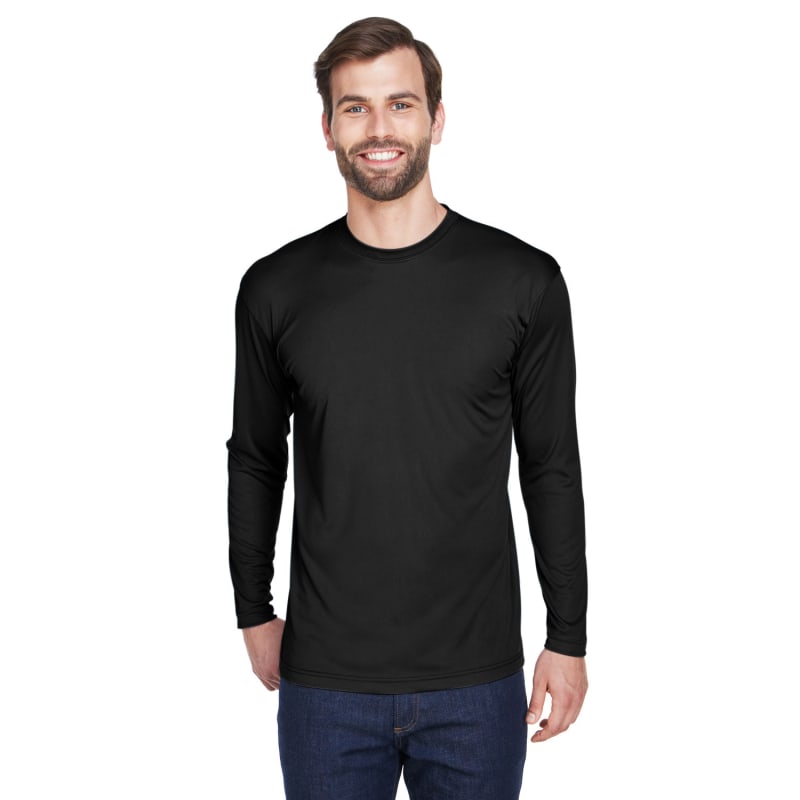UltraClub Adult Cool & Dry Sport Long-Sleeve Performance Interlock T-Shirt 58