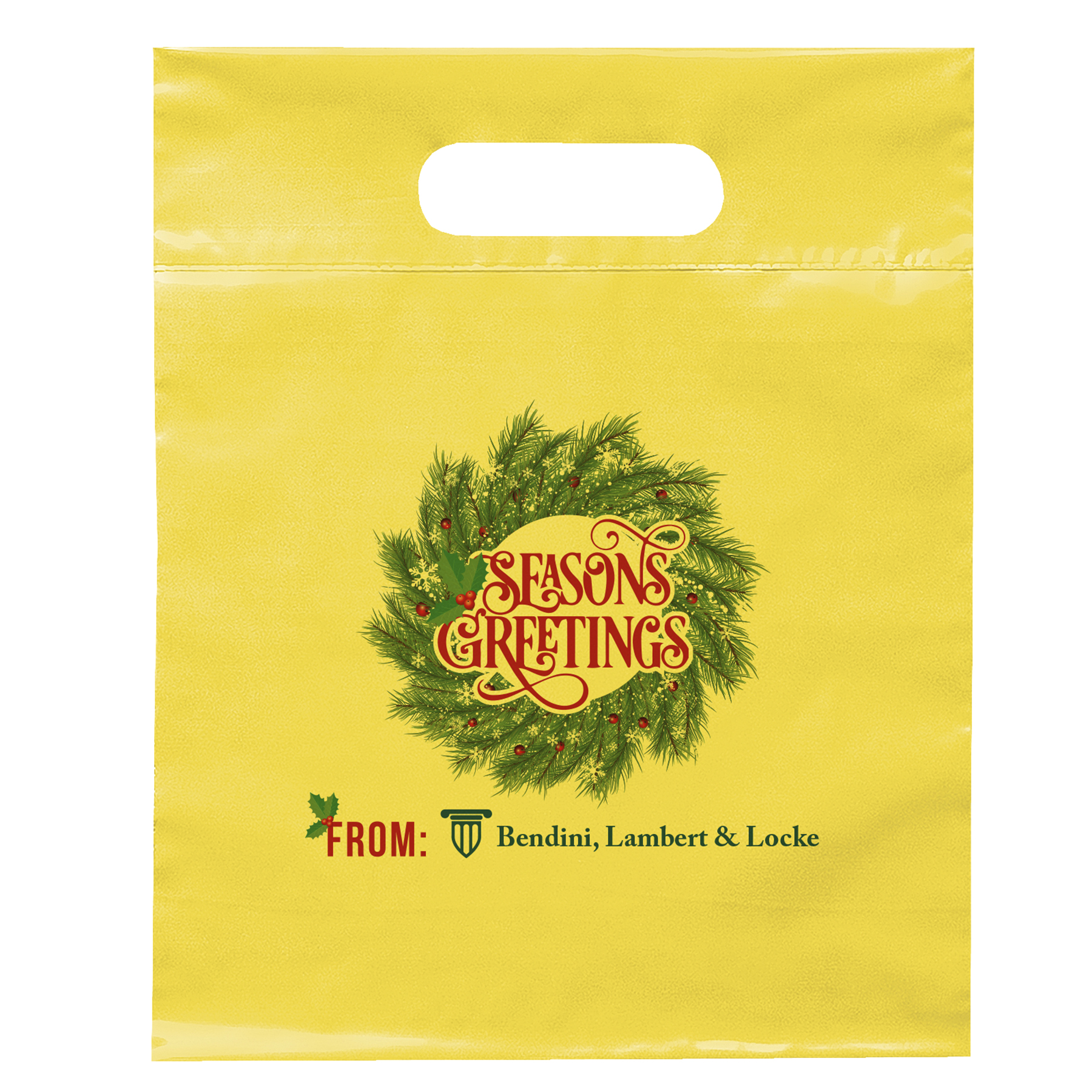Die Cut Handle Bag - 9 1/2W x 12H - Dynamic Color 12