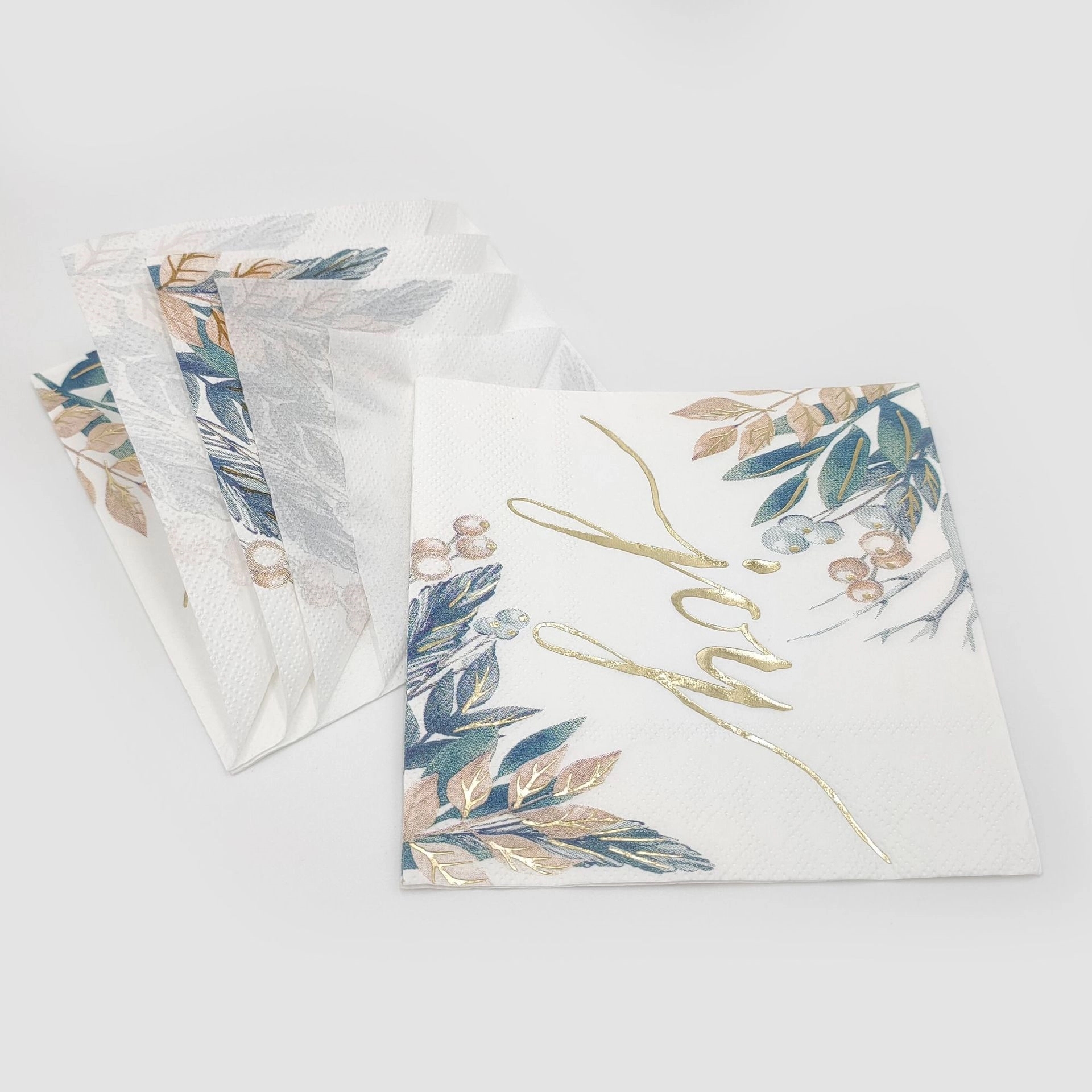 Custom Gold Foil Disposable Paper Napkins 2