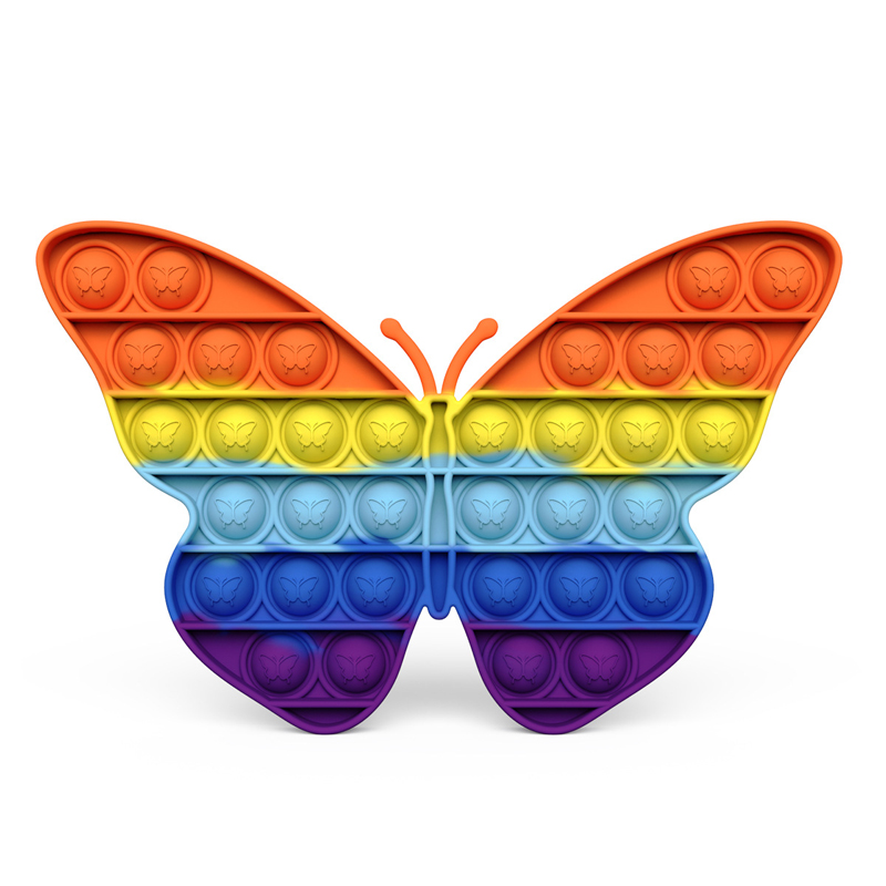 Rainbow Butterfly Push Pop Fidget Toy for Children and Adult 2