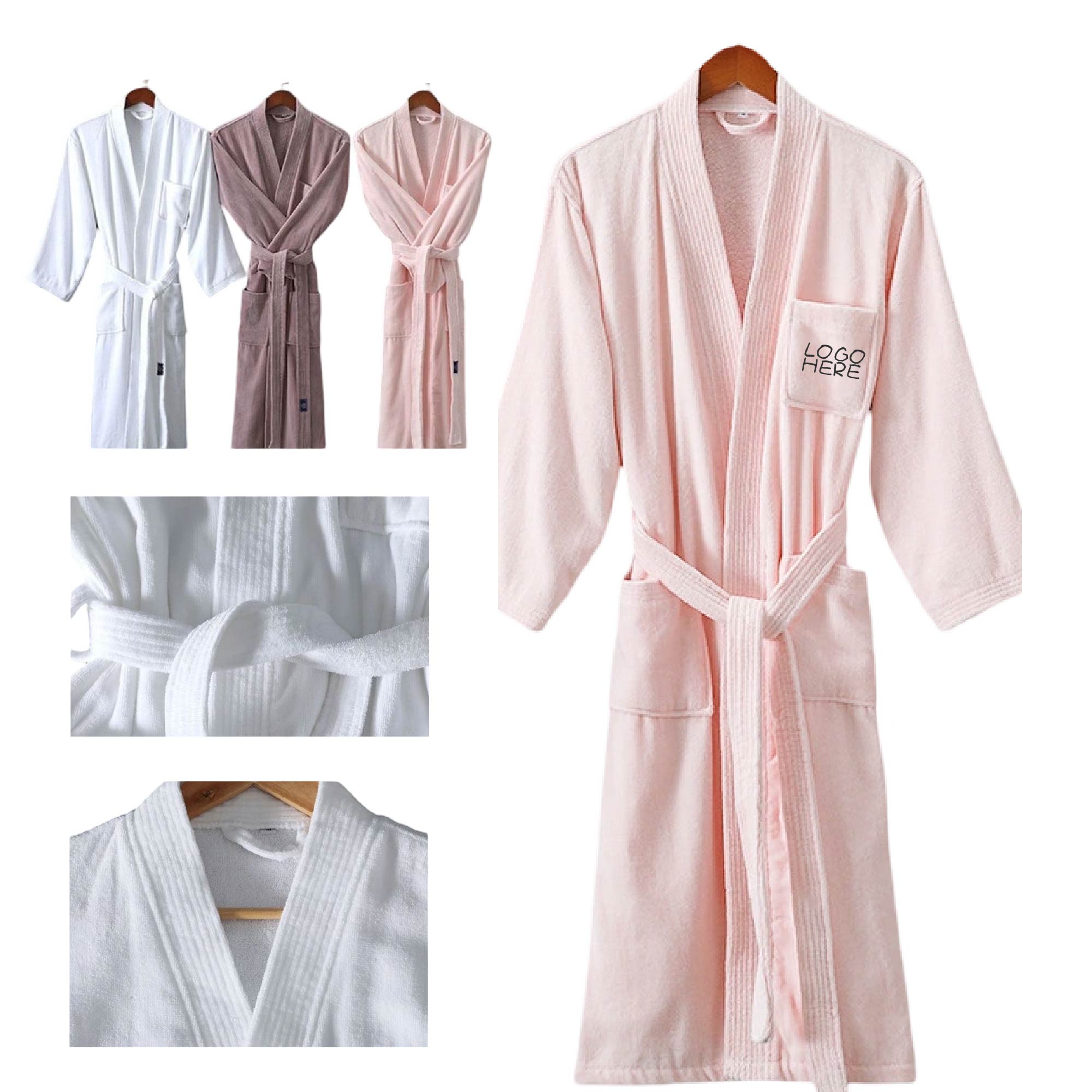 Cotton Soft Hoodie Robe 2