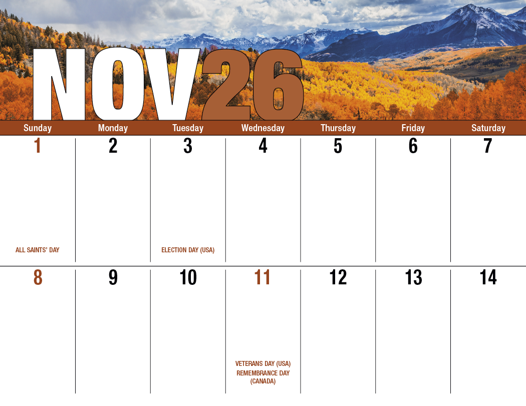 Good Value™ Seasonal Expressions Big Block - Stapled Calendar 1