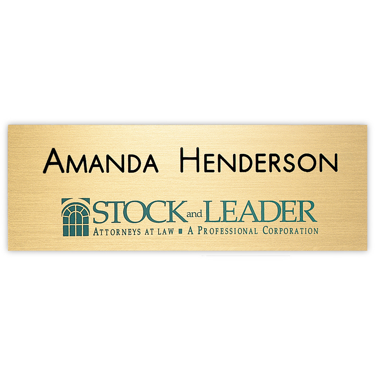 Hollywood Plastic Name Badge (Custom sized between 3 and 6 sq. in.) 1