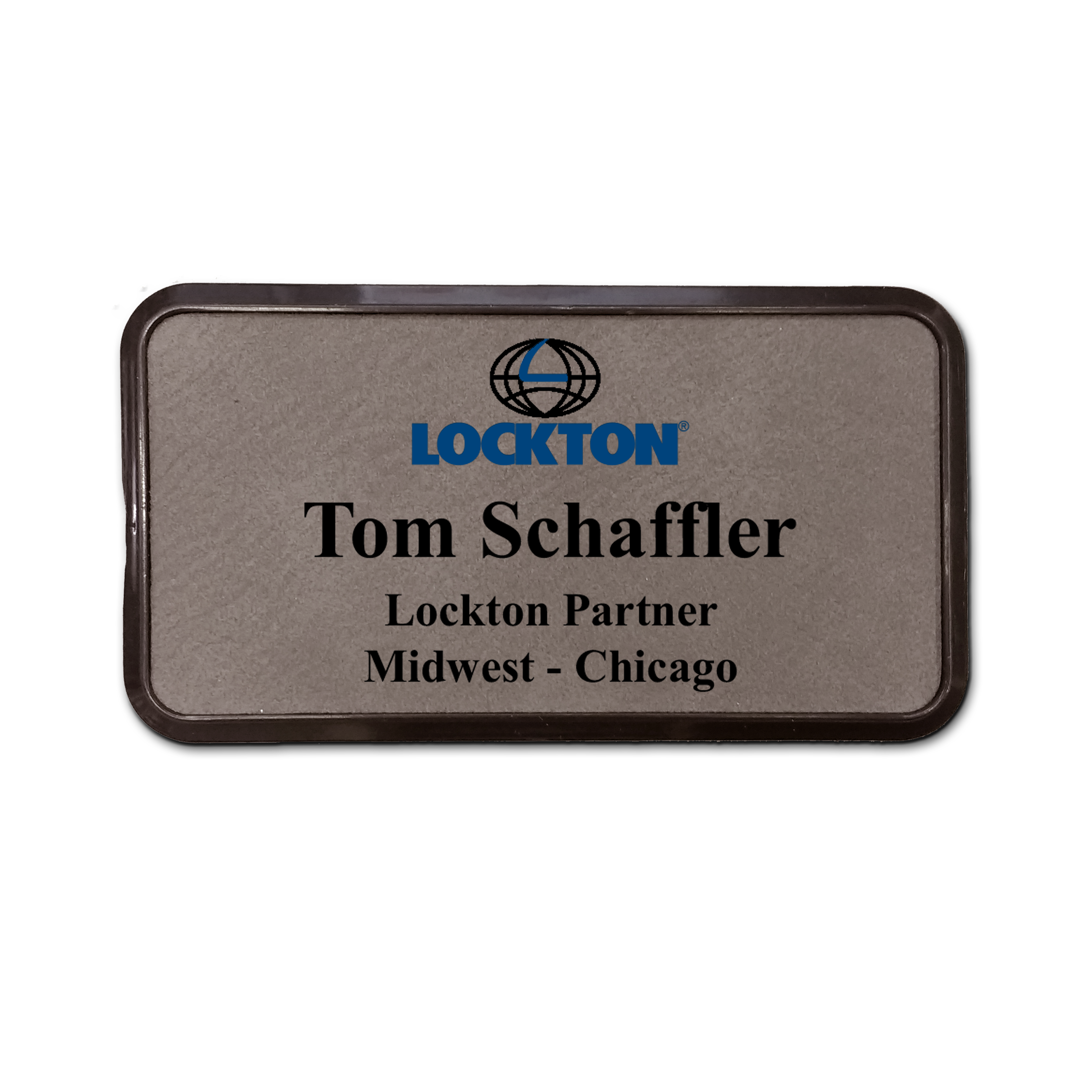 Leather Framed Badge 1.5" x 3" 3