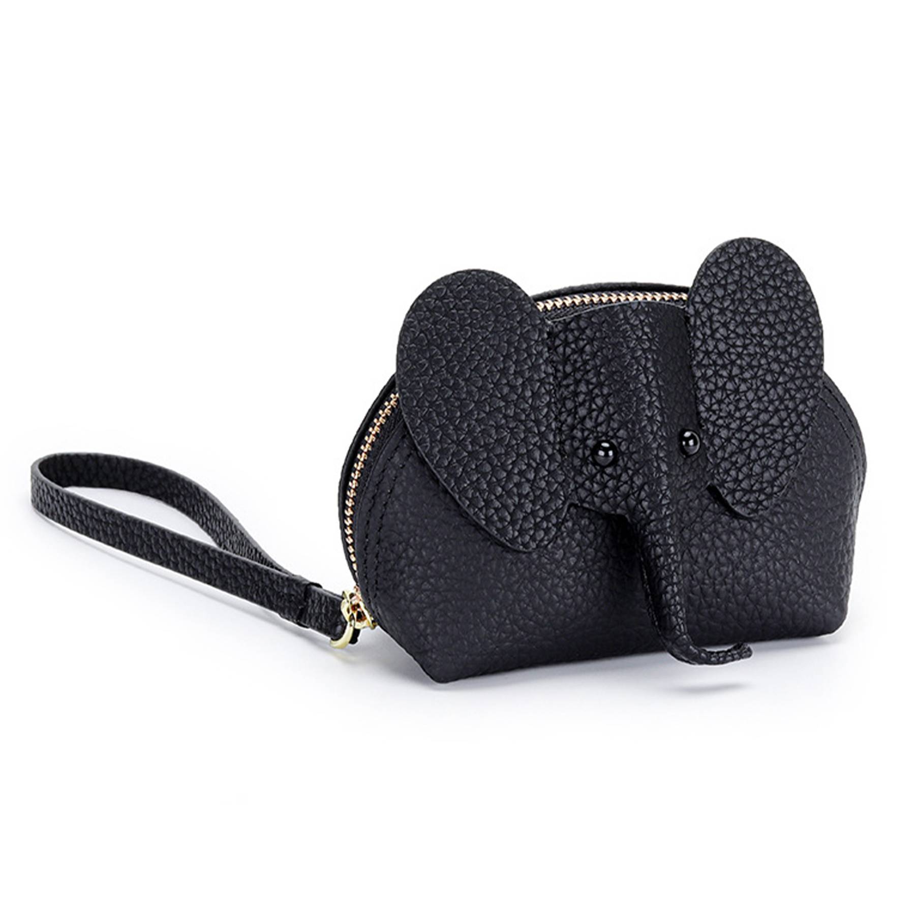 Genuine Leather Cartoon Elephant Mini Coin Purse Wallet 4
