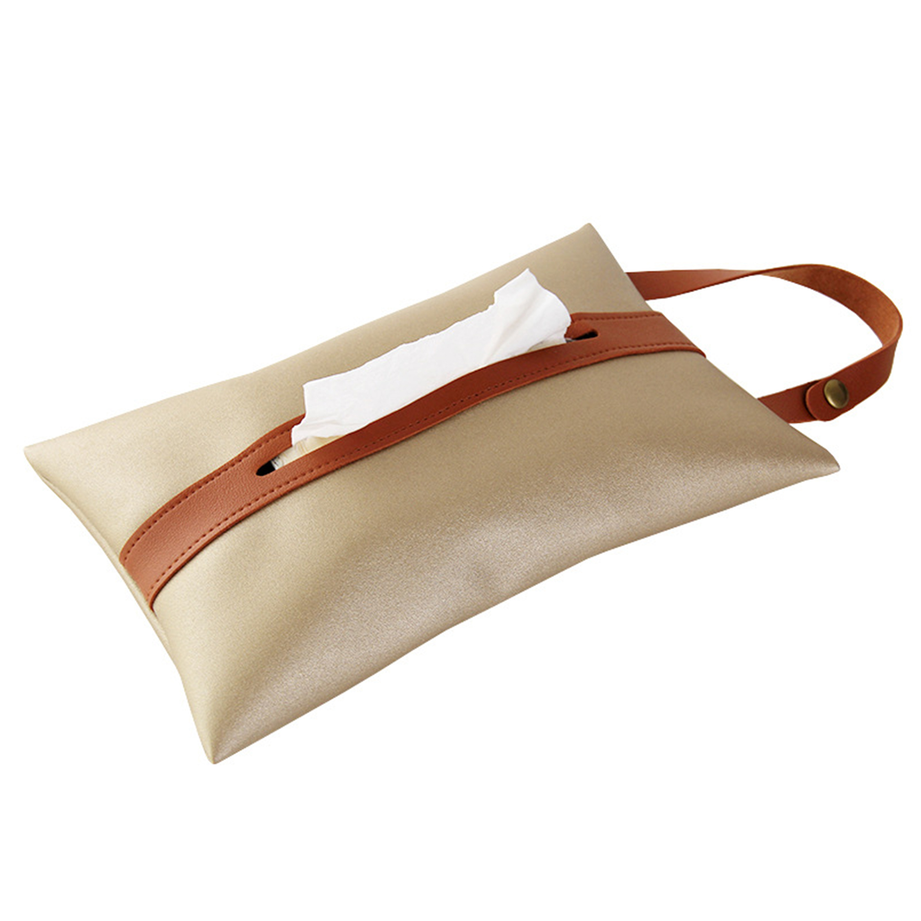 PU Leather Tissues Box with Hanging Strip 7