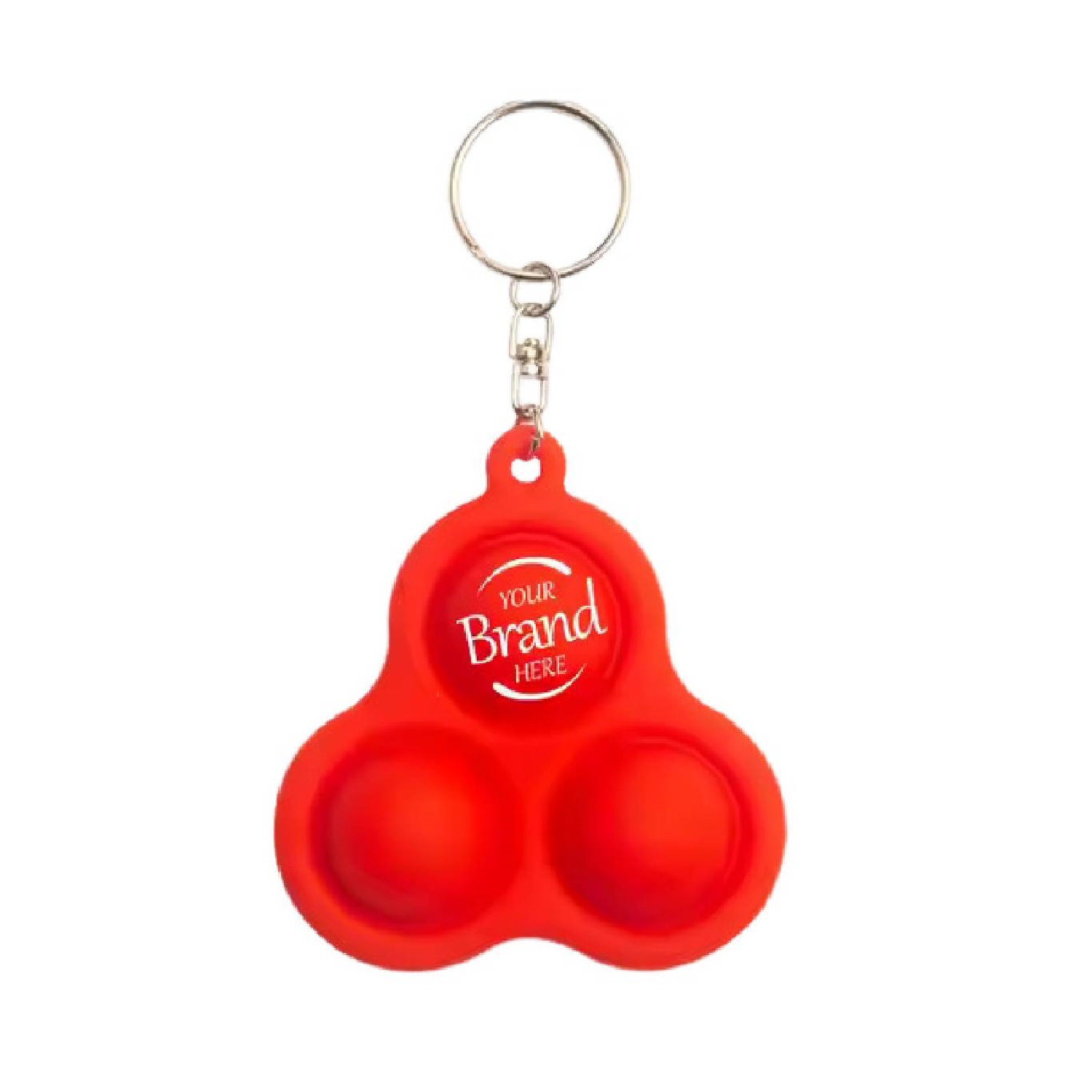 Silicone UFO Push Pop Fidget Keychain 3