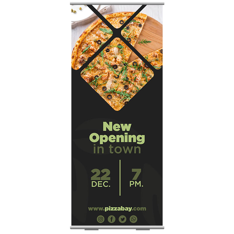 33 X 80 Inch Full Color Roll Up Retractable Banner Stands 10