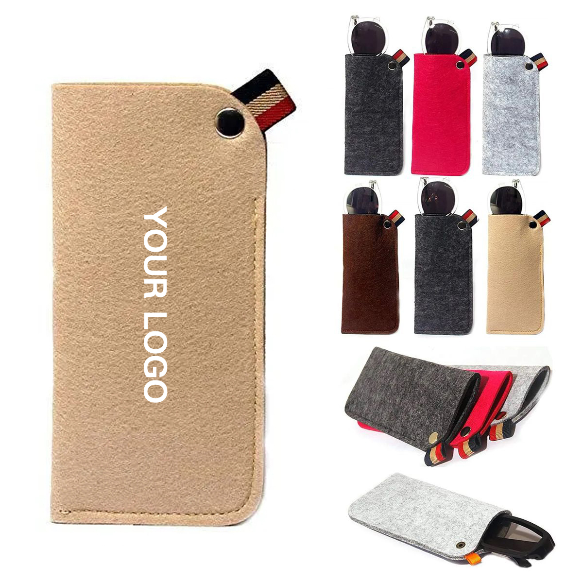 Felt Glasses Pouch for Sunglasses or Accessories 2