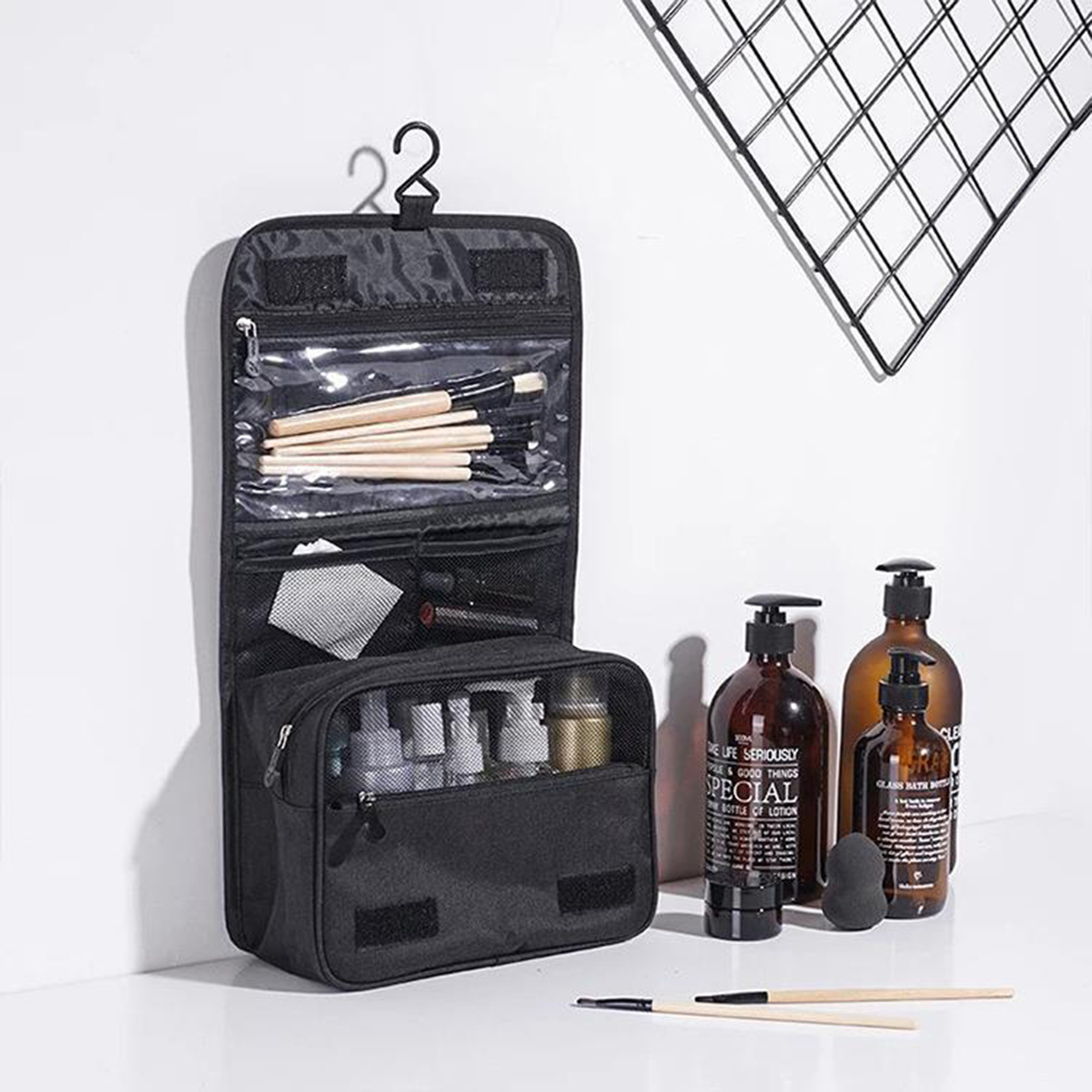 Toiletry Hanging Travel Makeup Cosmetic Storage Bag 4