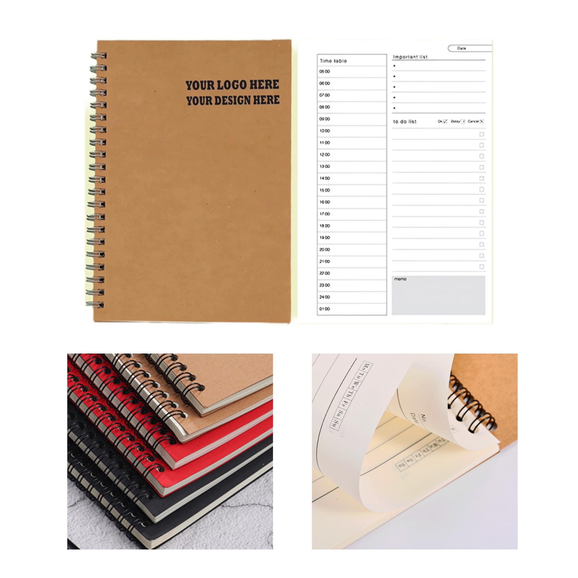 Portable Pages Kraft To - do List Notebooks 2