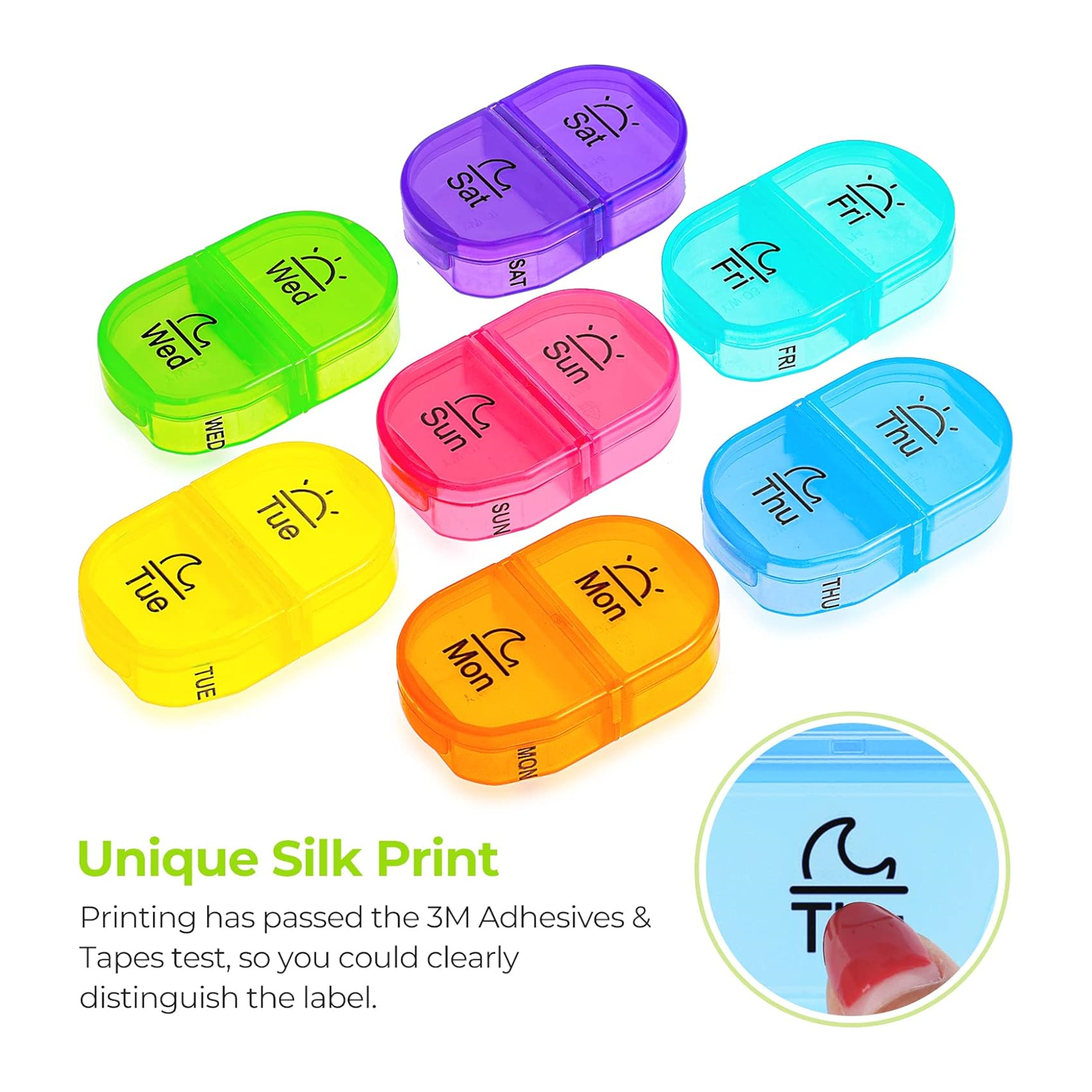 Rainbow Weekly Pill Box 2