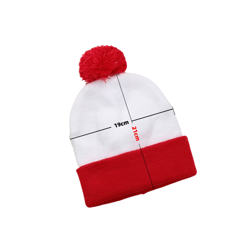 Chunky Christmas Knit Pom Hat 1