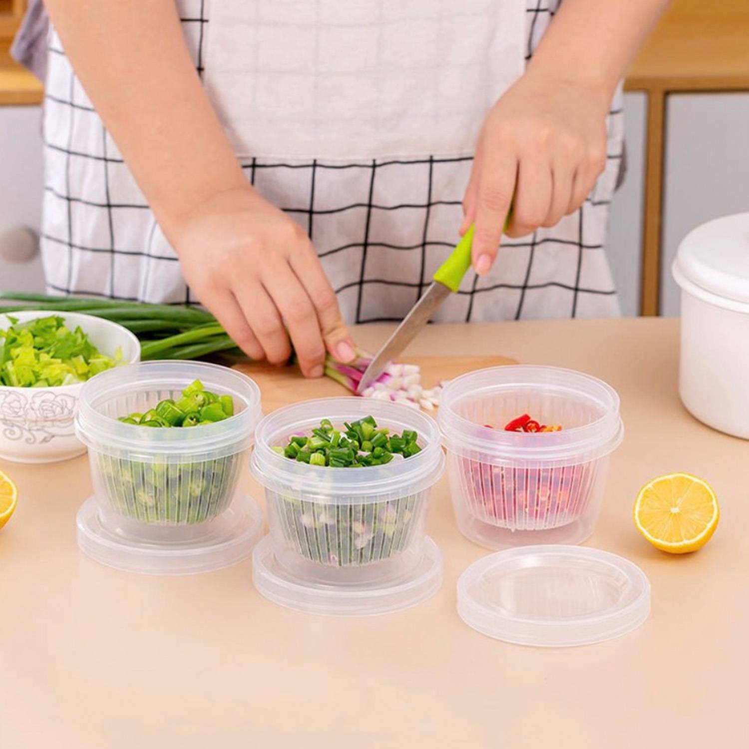 Polypropylene Portable ginger, onion and garlic storage box 1