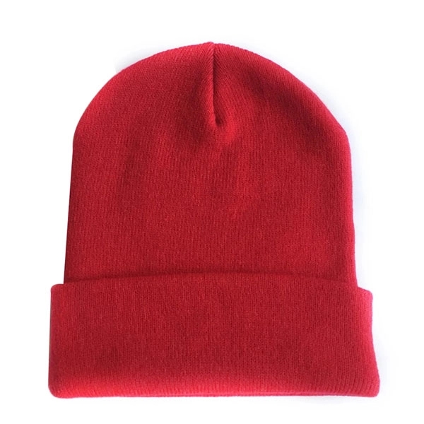 Embroidered Acrylic Knit Beanie with Cuff 12