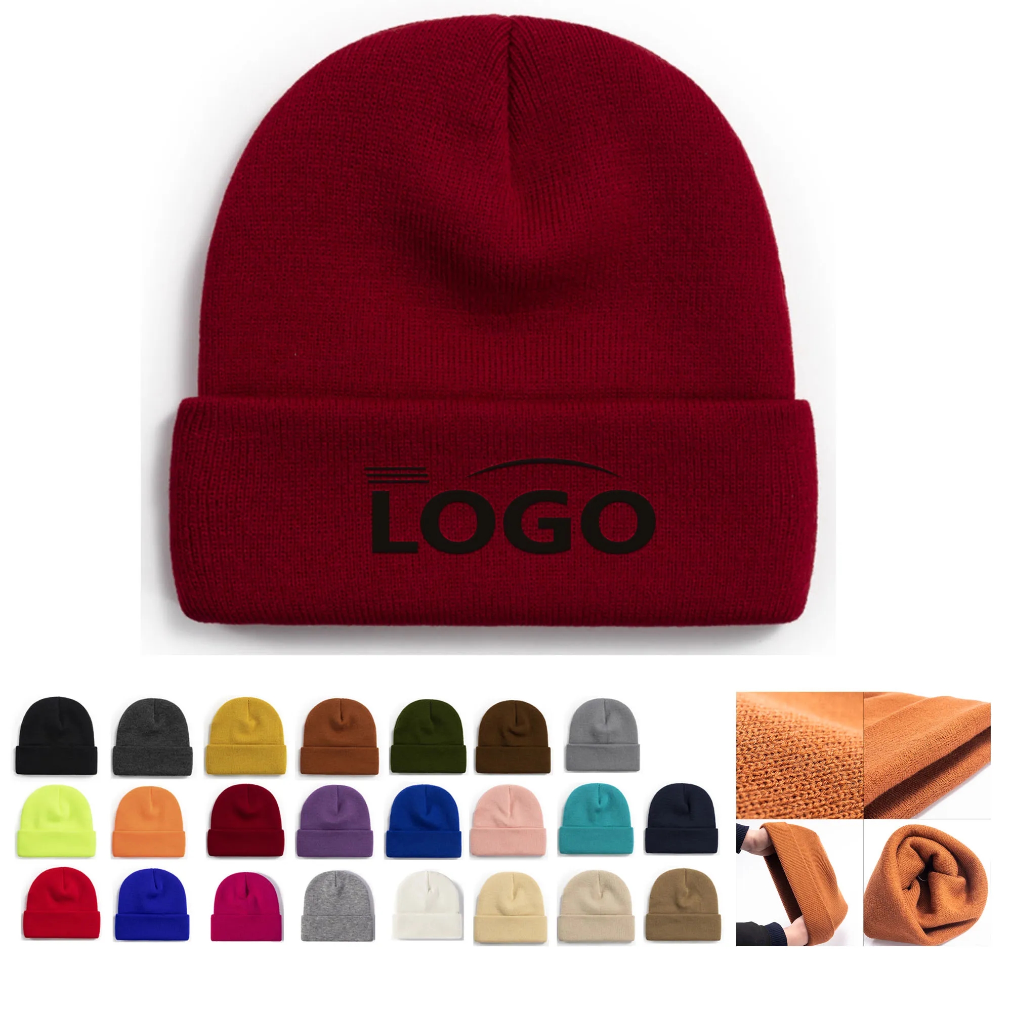 Unisex Adult Knit Beanie Hat