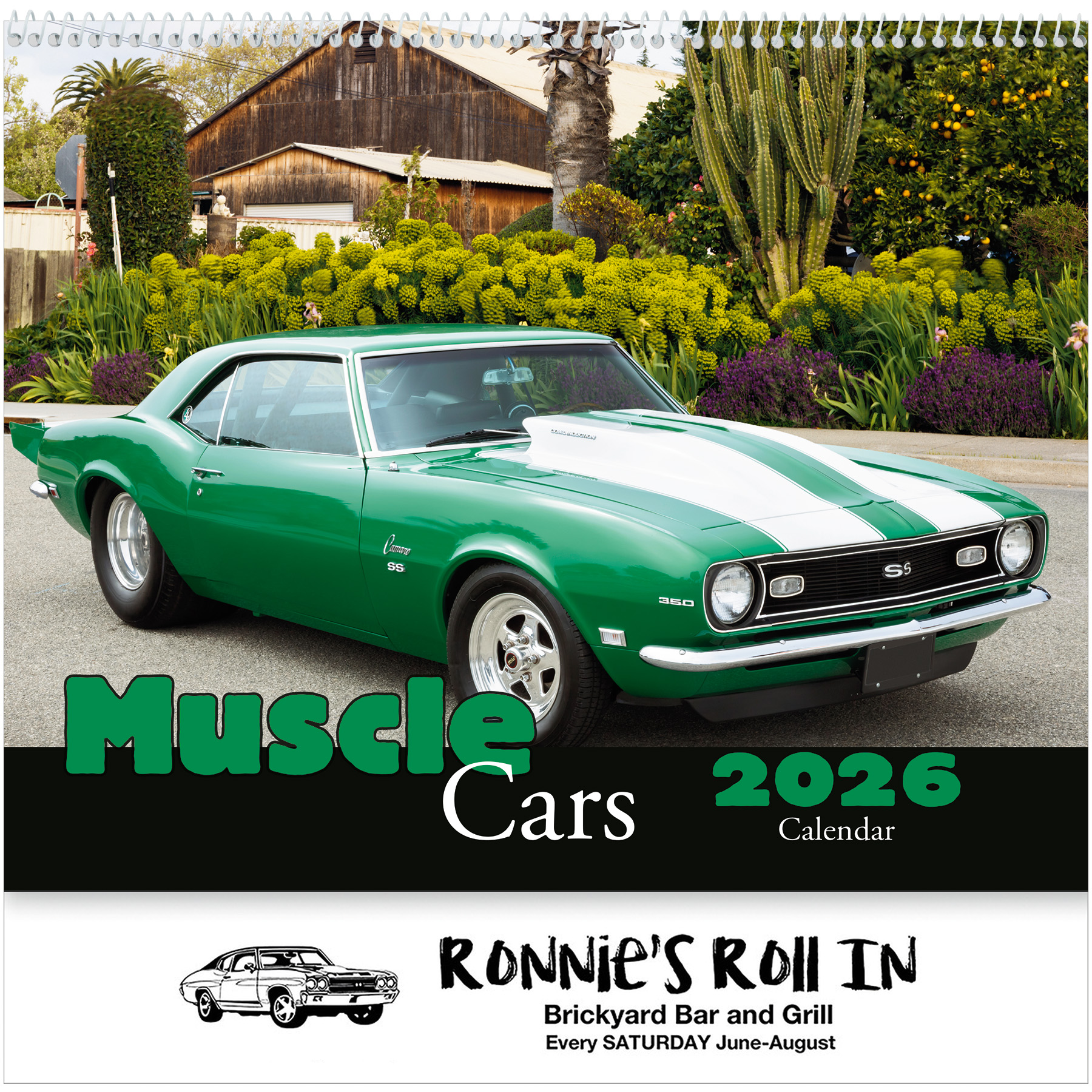 Muscle Cars Wall Calendar: 2027 Spiral Bound 1
