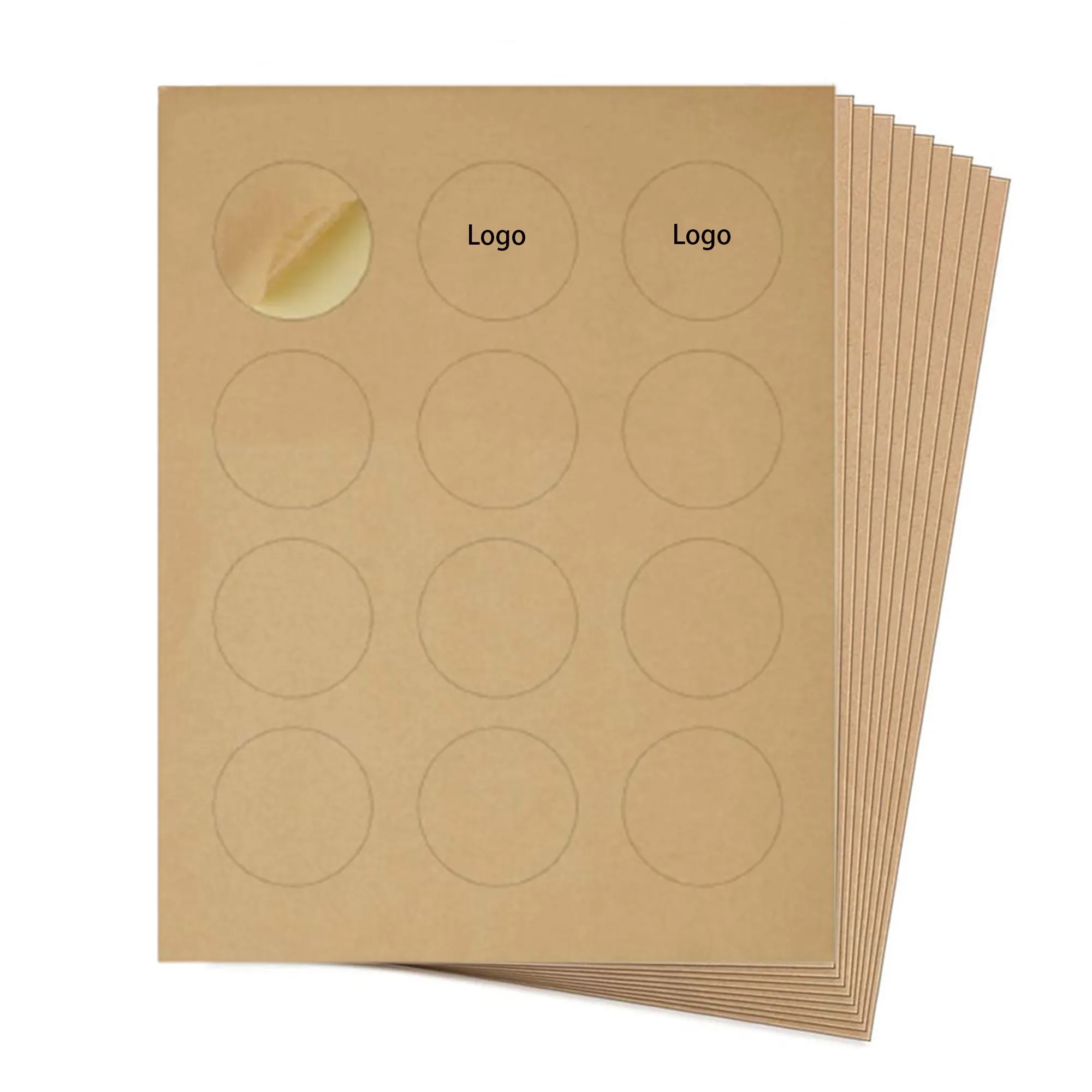 MOQ500 1.5" Round Kraft Gift Box Seal Label 2