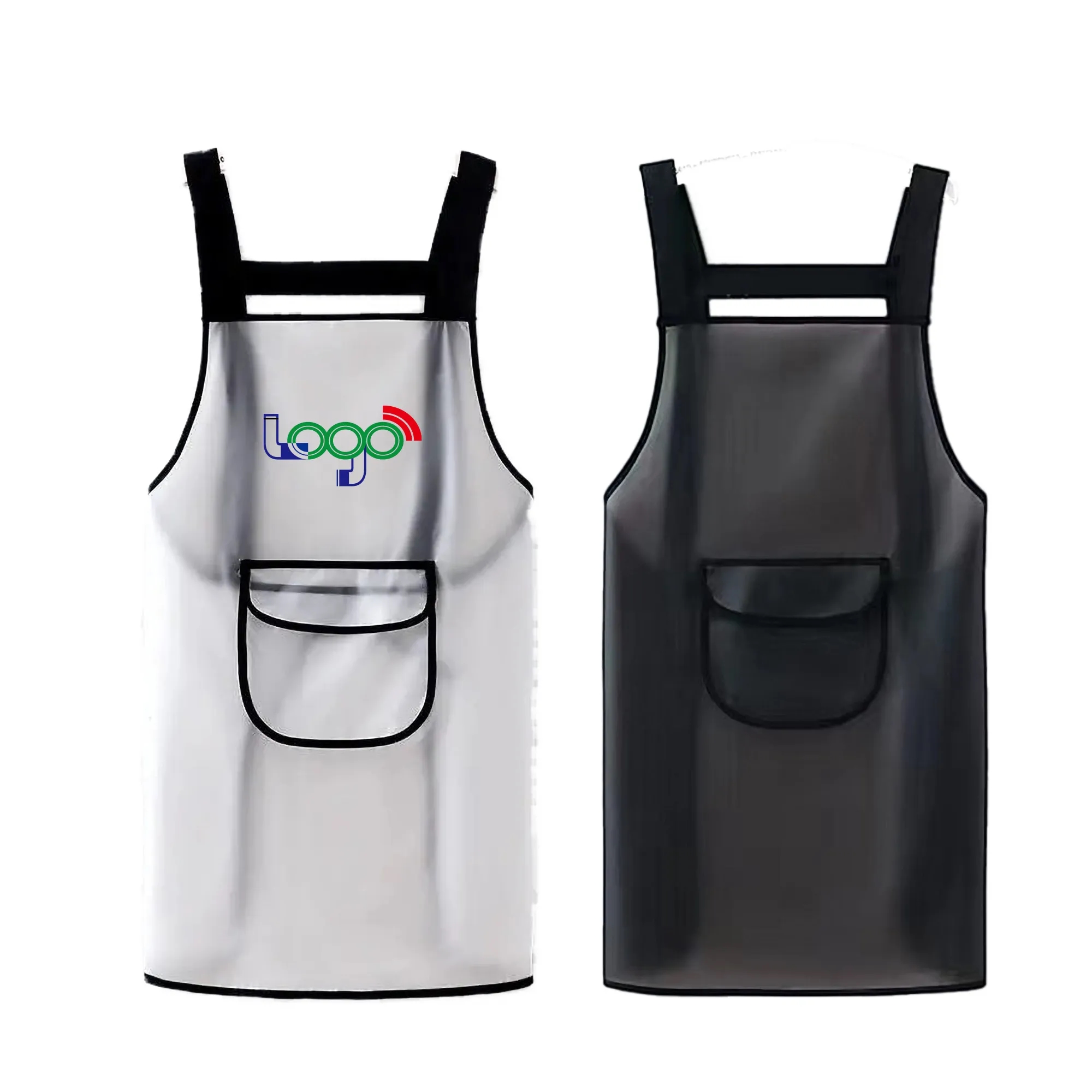 Clear Apron with Pockets Unisex Fit  Chefs Stylists Food 3