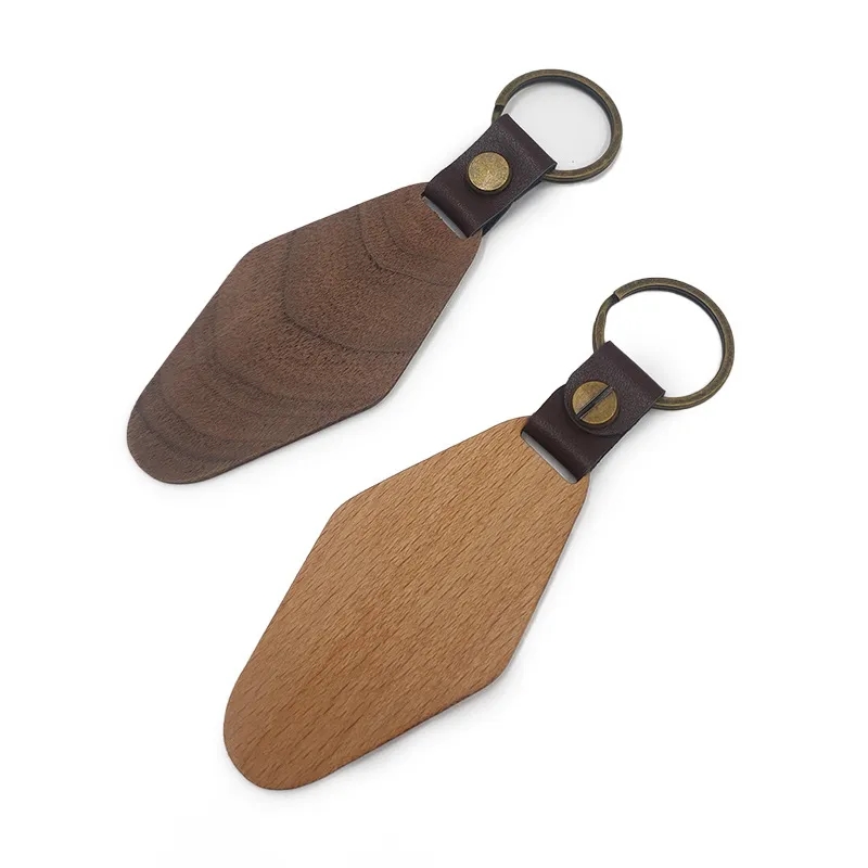 Personalised Vintage Wood Keychain 5