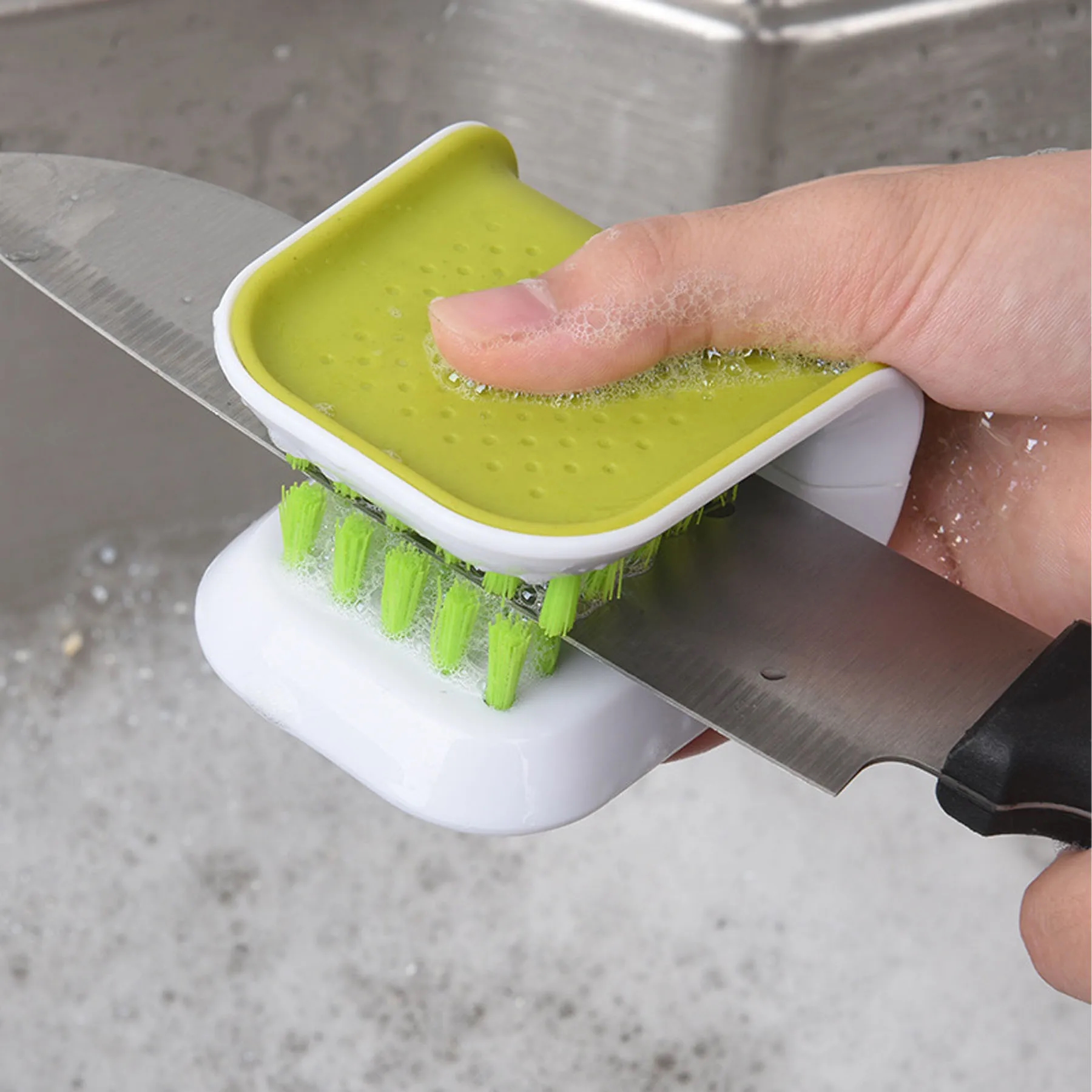 Kitchen Tableware Double-Sided Cleaning Brush 4
