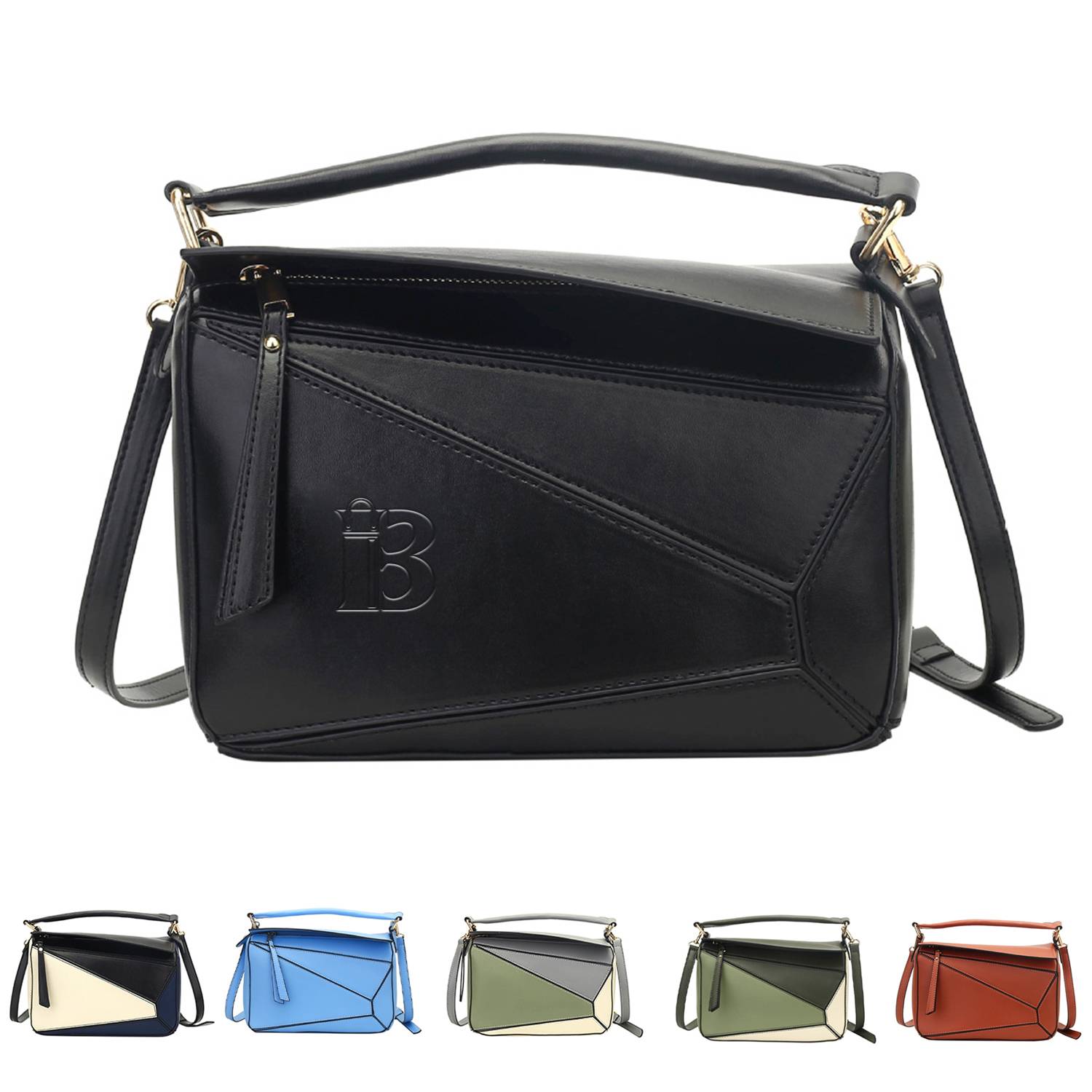 PU Contrast Crossbody Handbags Shoulder Bag For Women 6