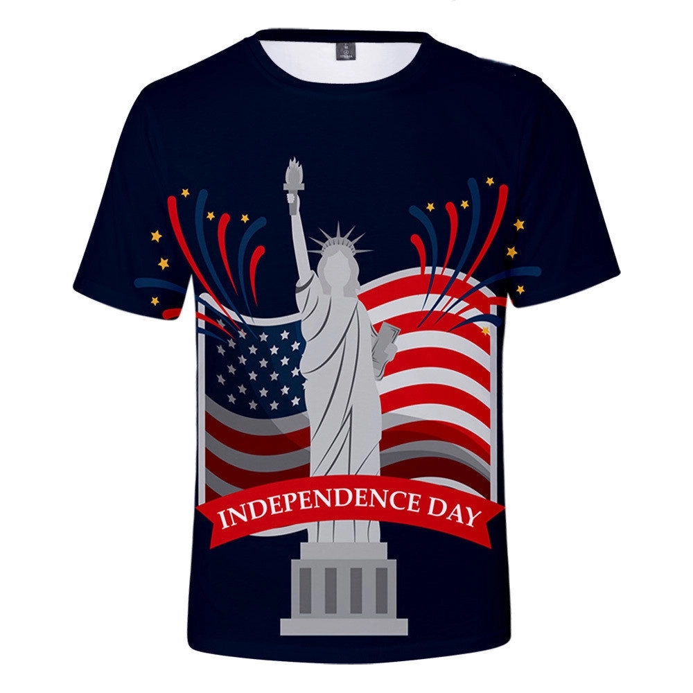 Customized  American Flag 4th of July Patriotic T-Shirt 2