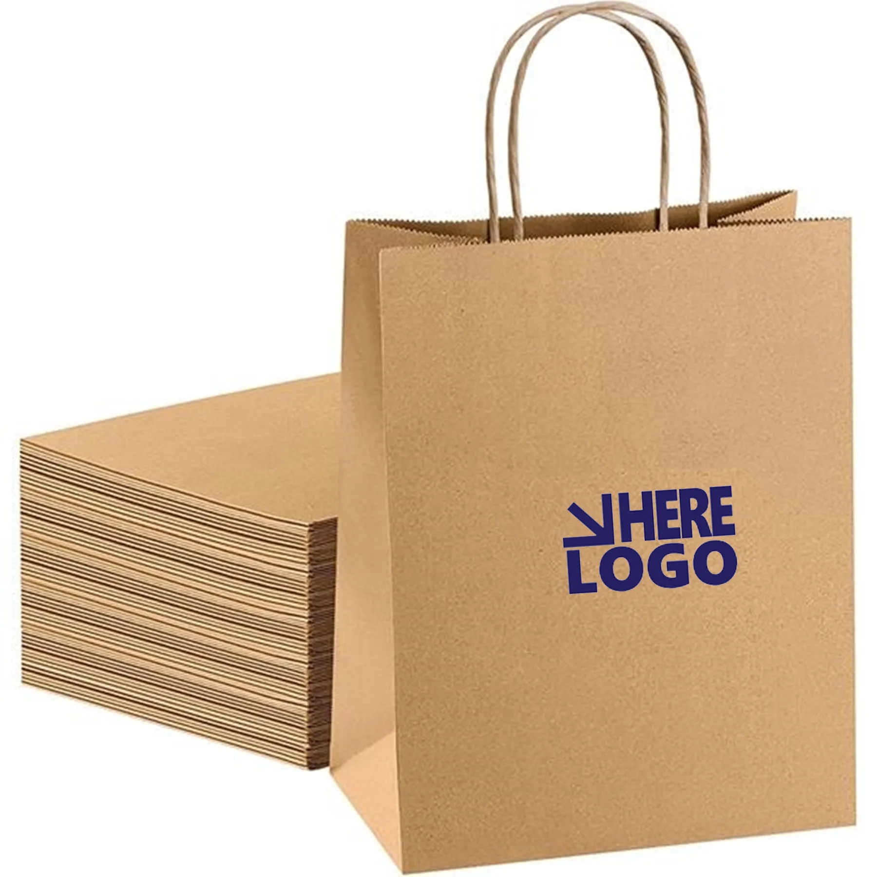 Brown Paper Bag with Handle MOQ 100 6
