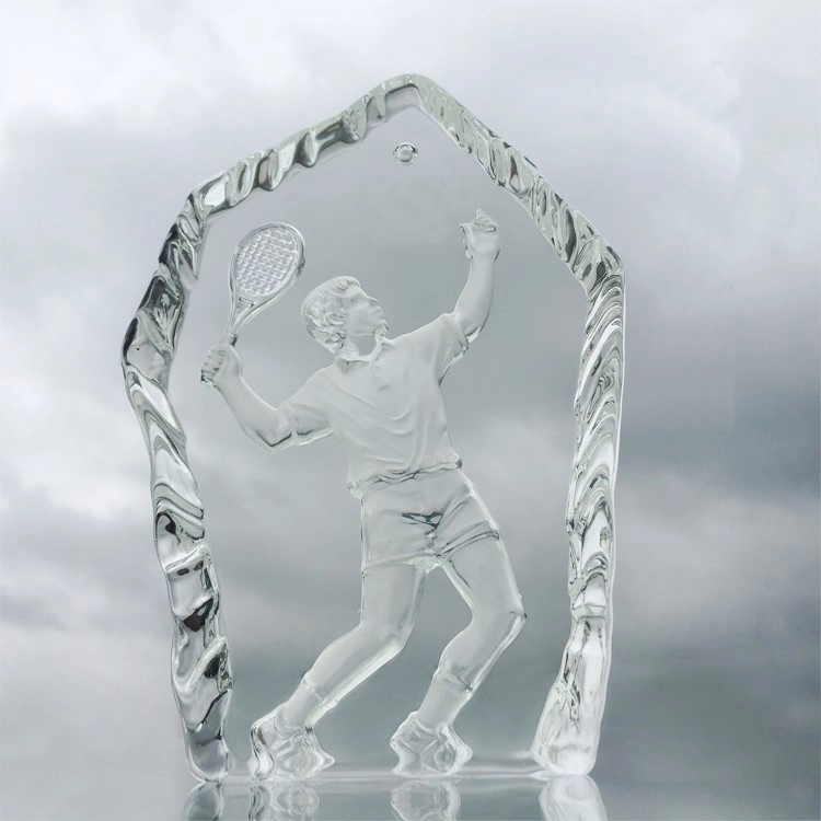 Tennis Swing Crystal Trophy 1