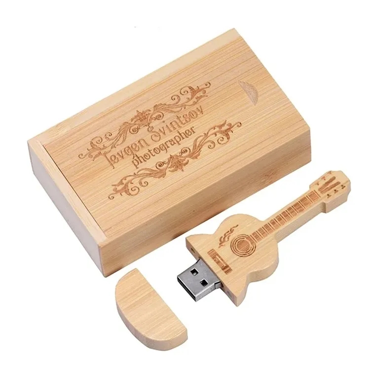 Custom Wooden Guitar USB with Box 6