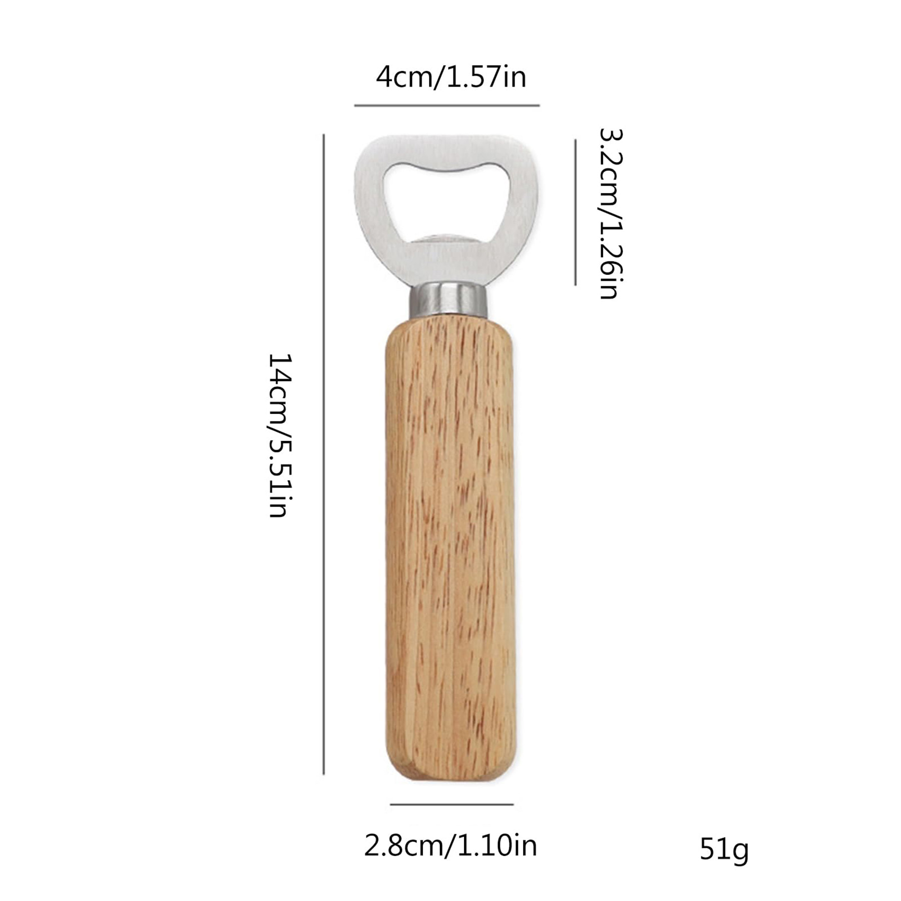 Portable Wood Handle Beer Bottle Opener 2