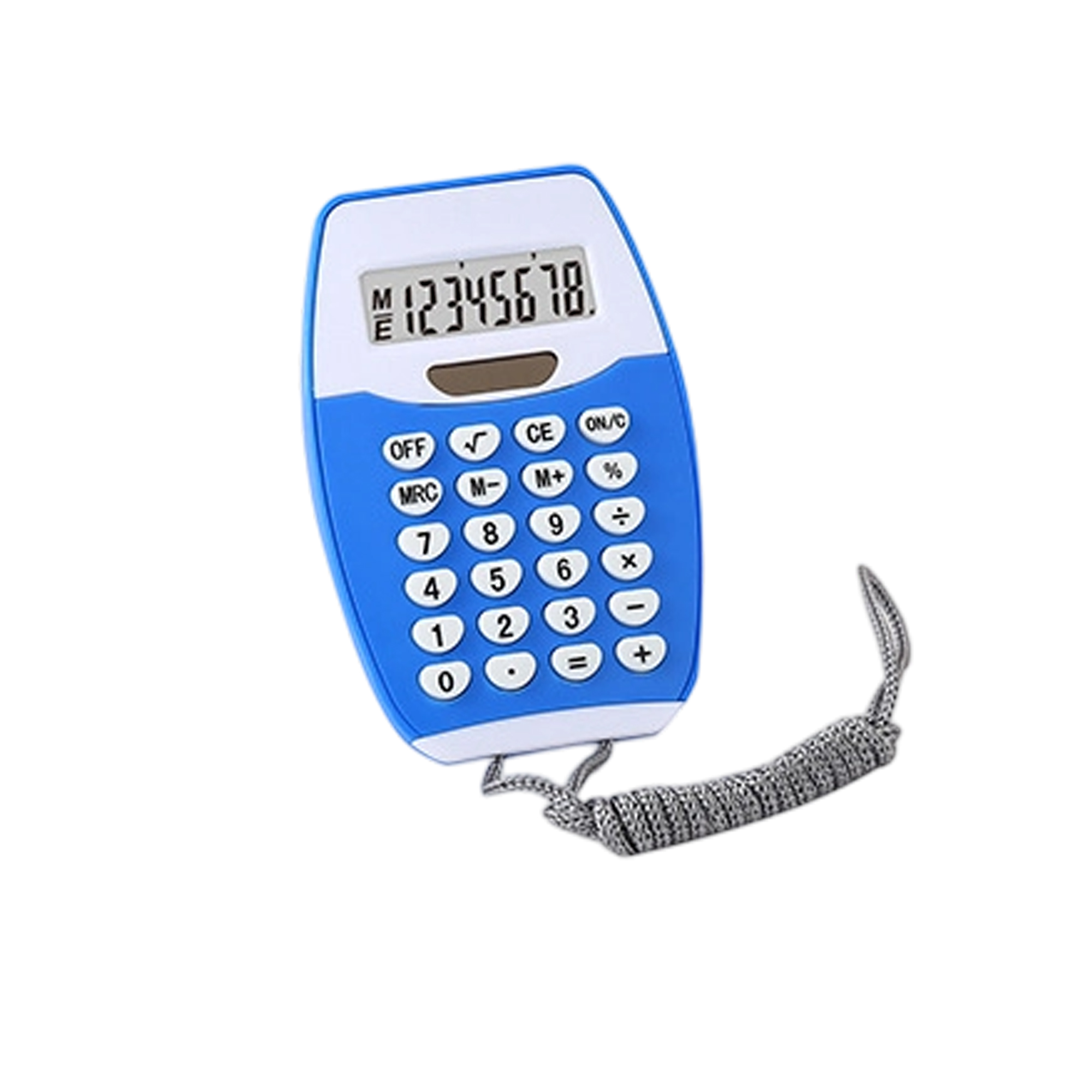 Dual Power Lanyard Calculator With 8 Digit Display 4" x 2.6" 8