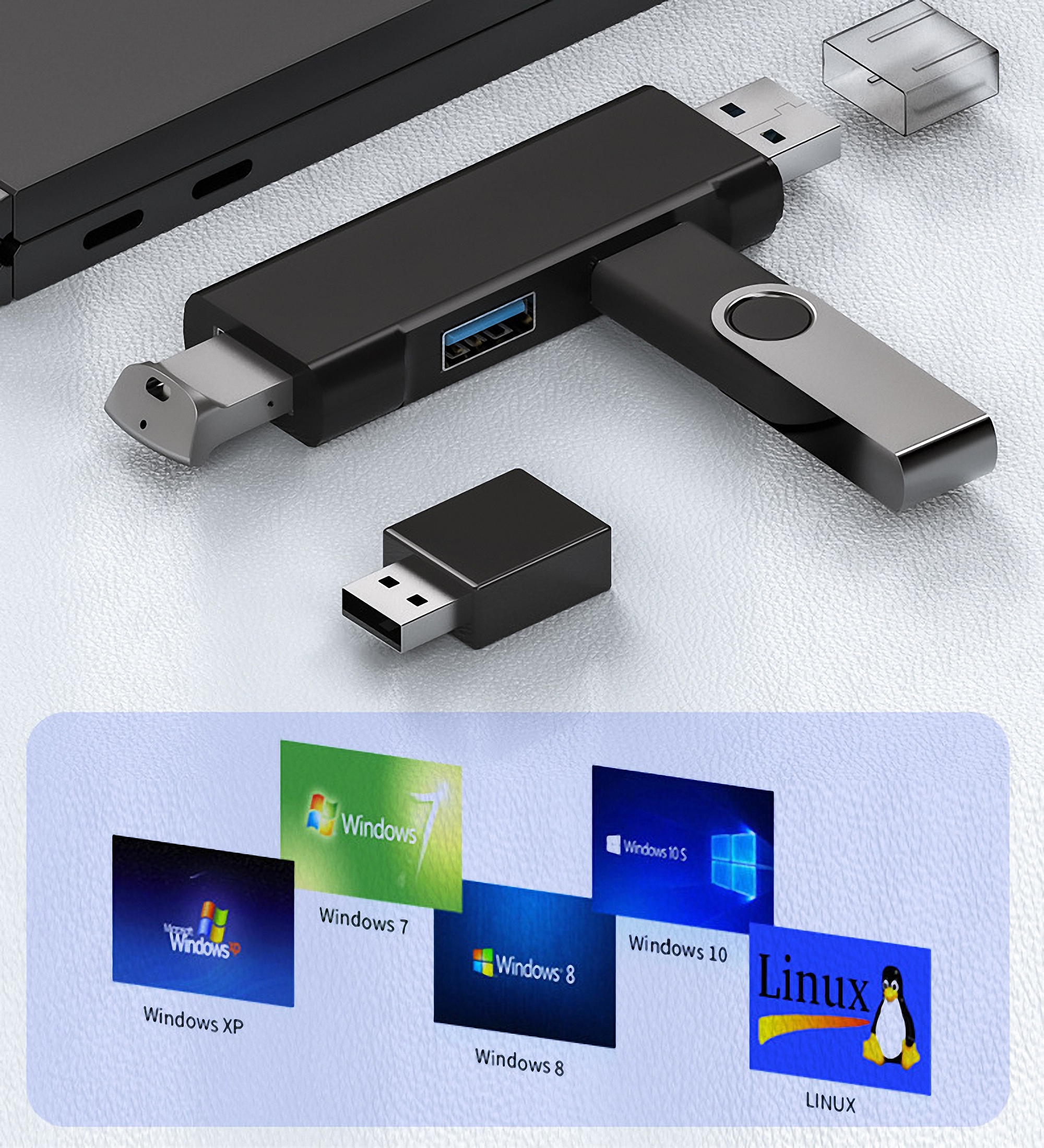 USB 3.0 Hub with 3 Ports 4