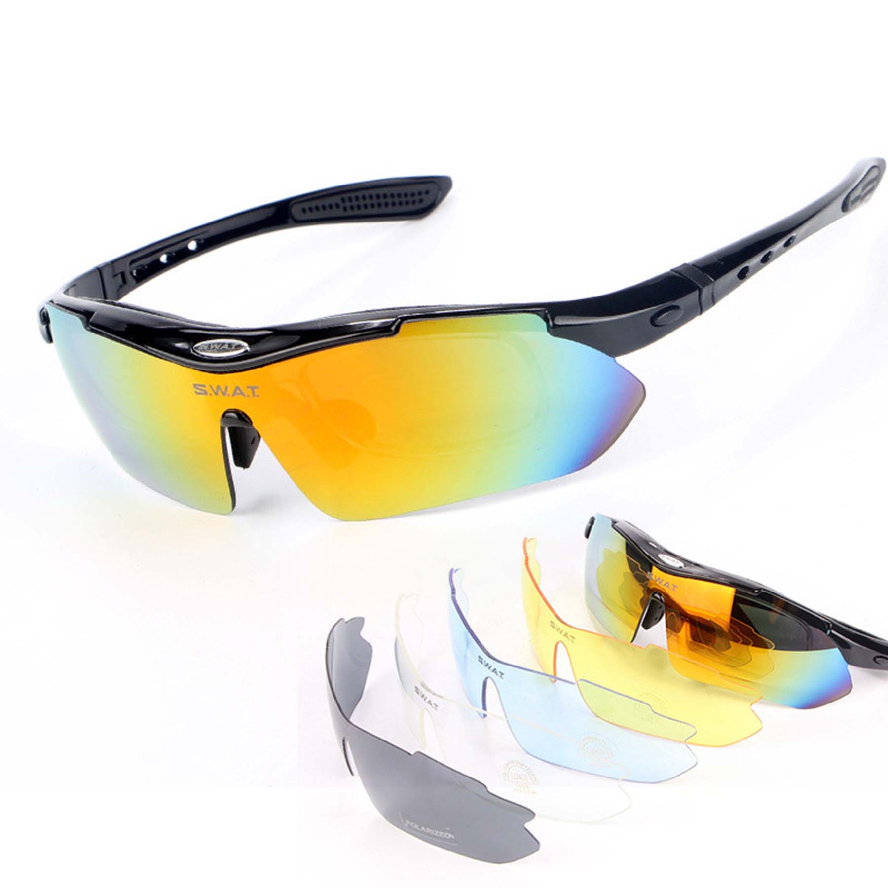 Polarized 5 Lens Cycling Sunglasses 3
