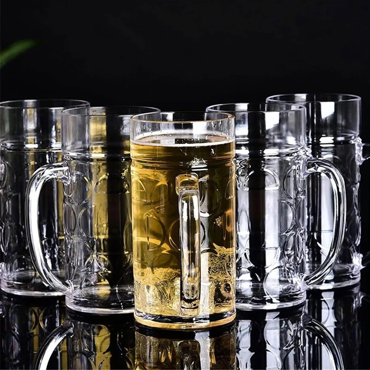 32OZ Clear Plastic Beer Mugs 5