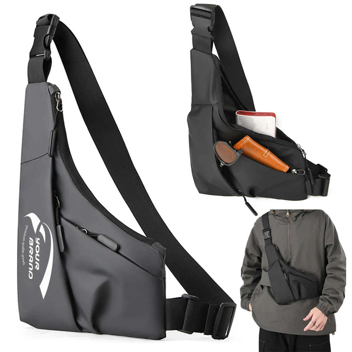 Lightweight Sling Crossbody Chest Bag Men Shoulder Backpack 5