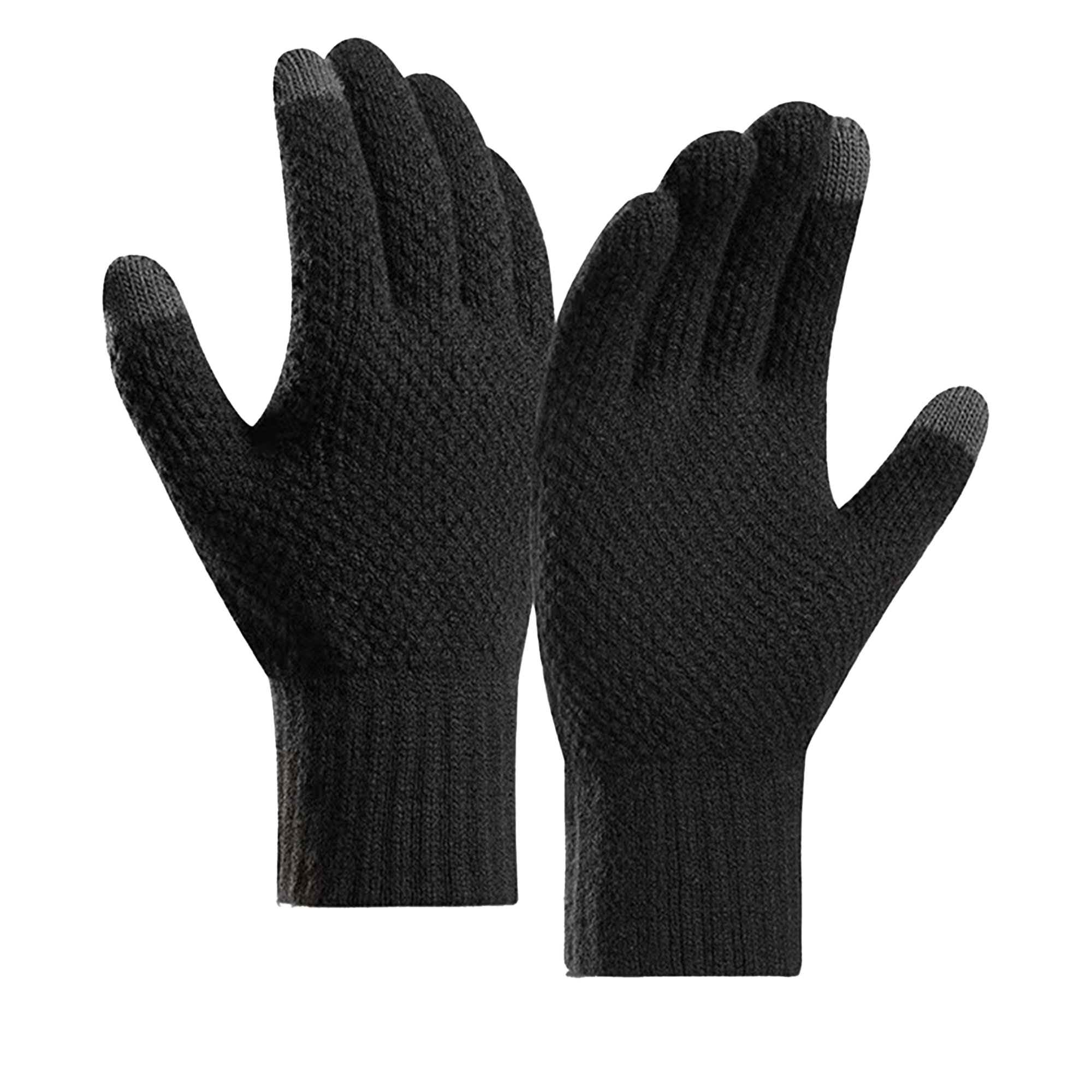 Fleece-Lined Touchscreen Knit Gloves 6