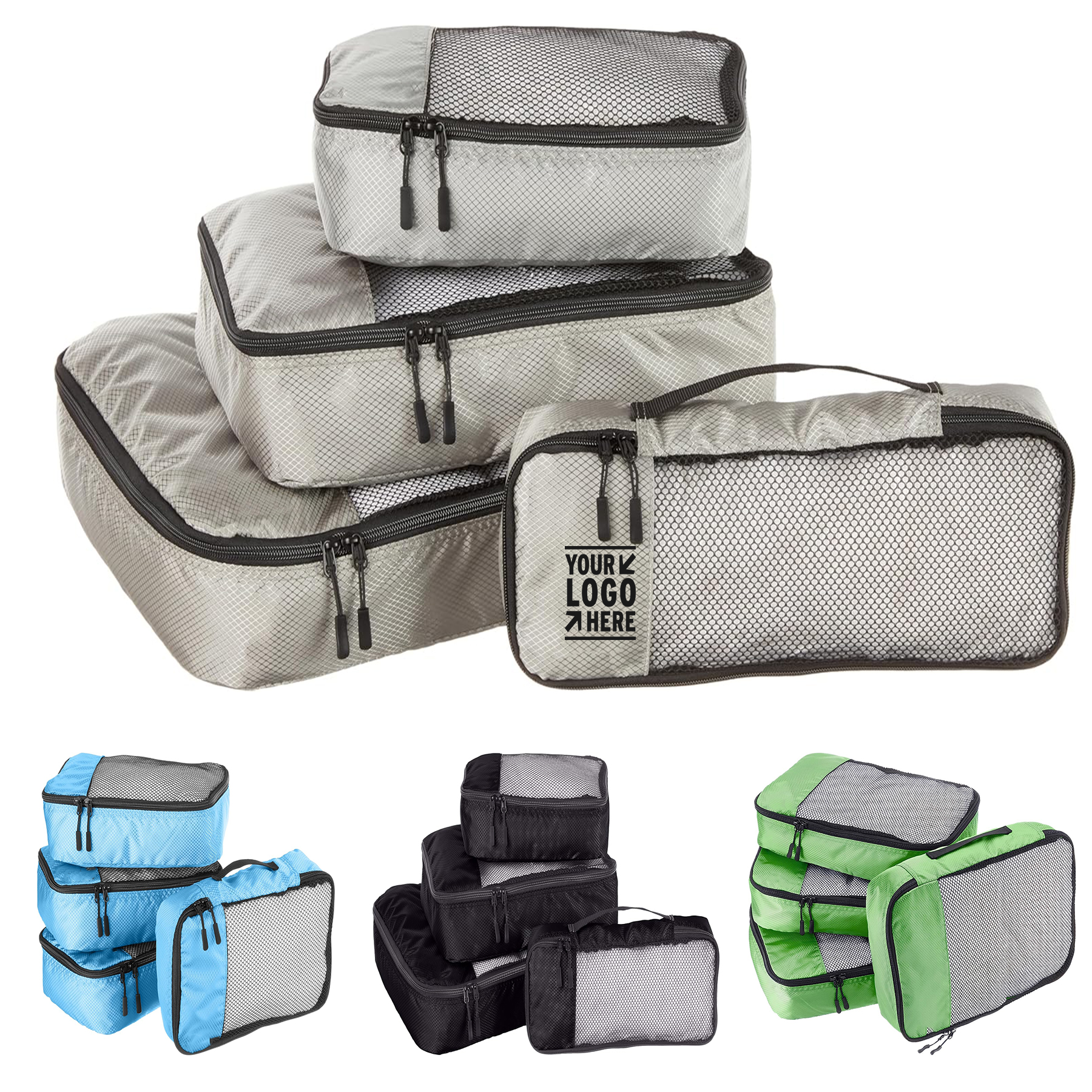 Basics 4 Piece Packing Travel Organizer Cubes Set 2