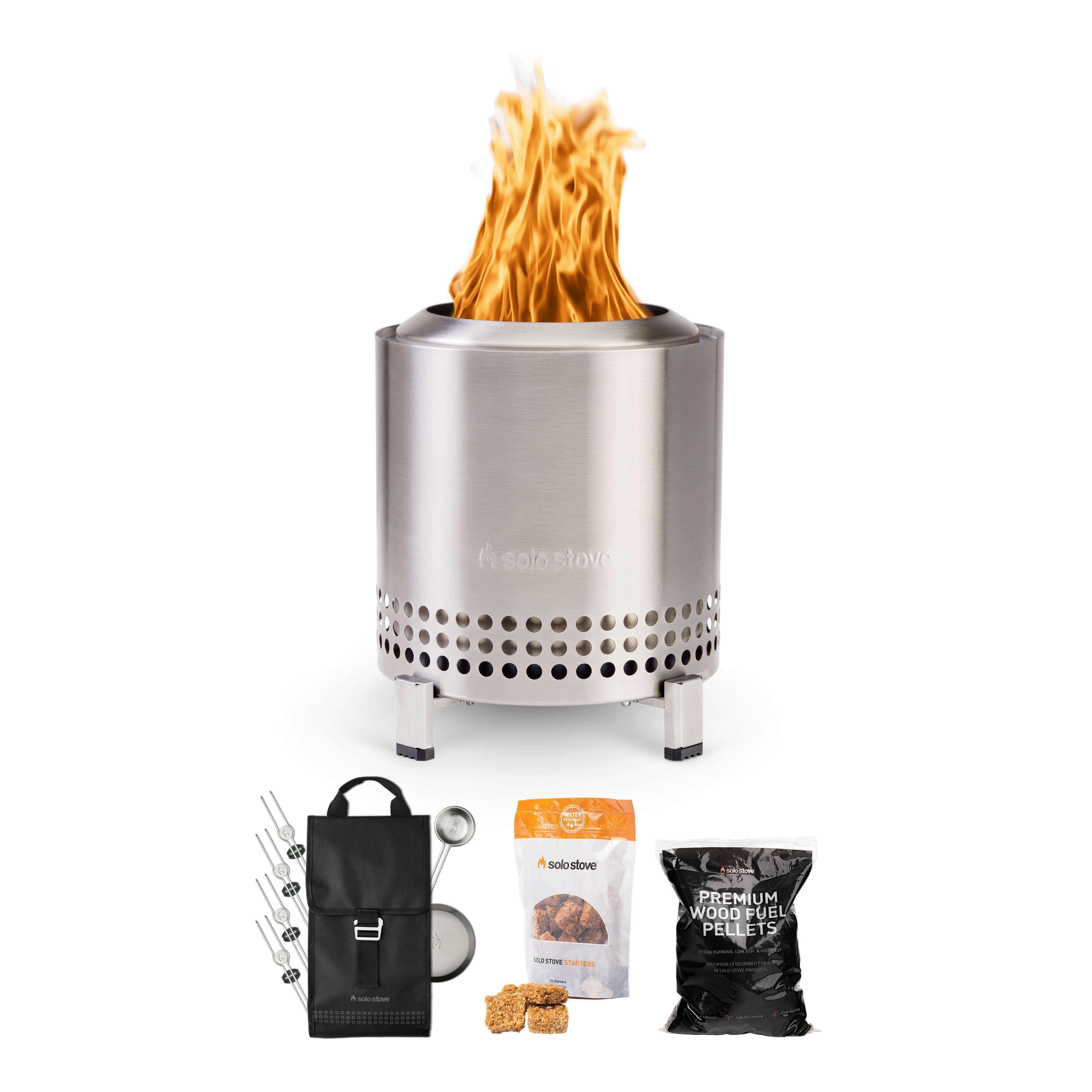 Solo Stove - Mesa XL 7" Tabletop Fire Pit - Roasty Bundle (Stainless) 2