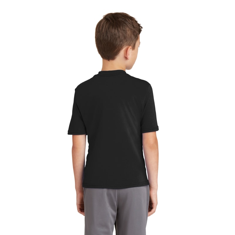 Port & Company Youth Performance Blend Tee. 50