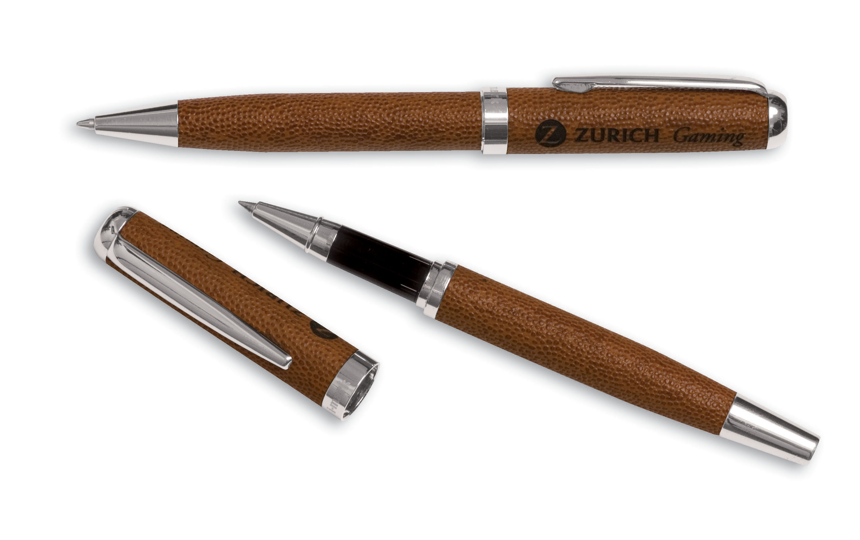 Innovator Pebble Grain Leather Ballpoint Pen and Rollerball Pen Gift Set