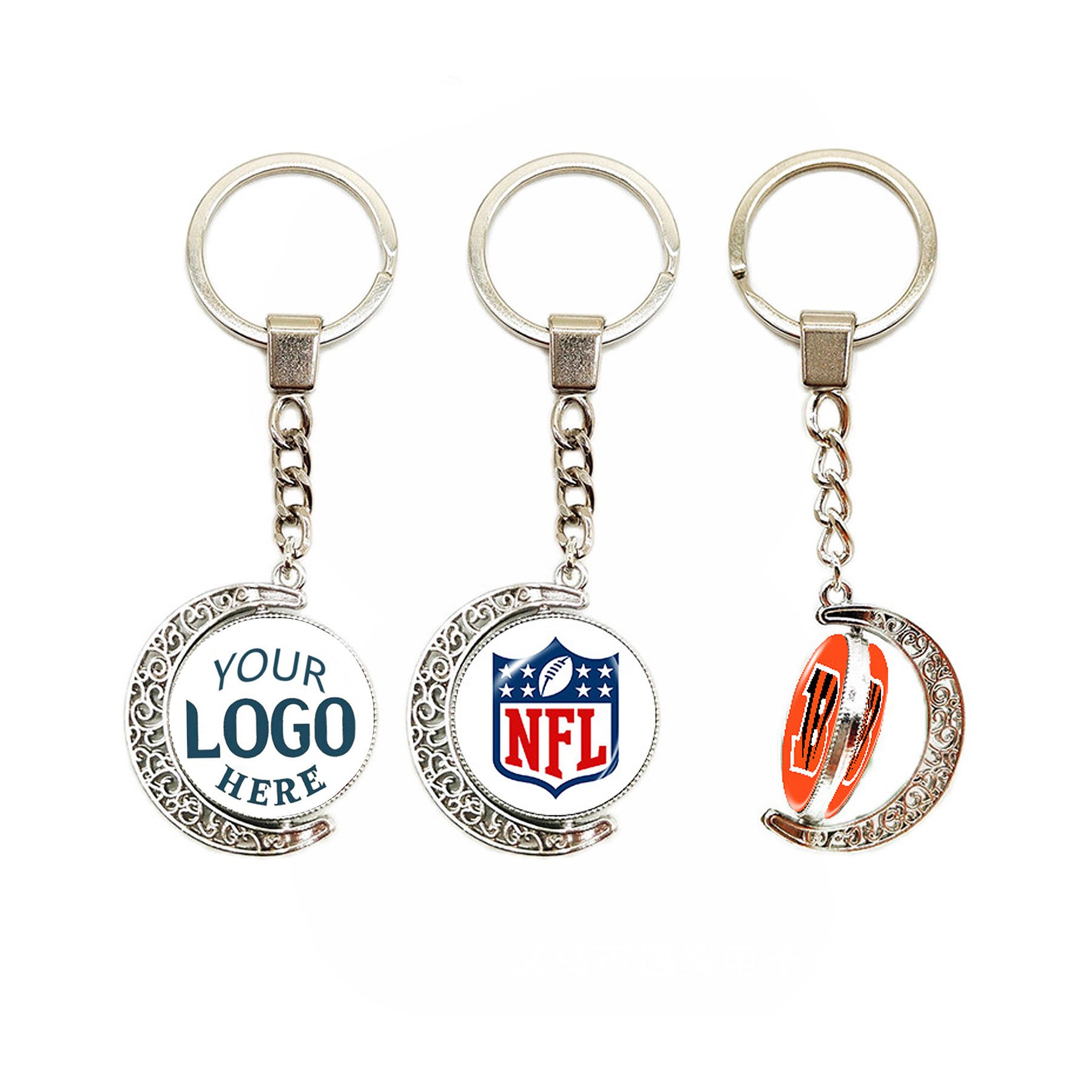 Double Sides Round Spinner Keychain 3