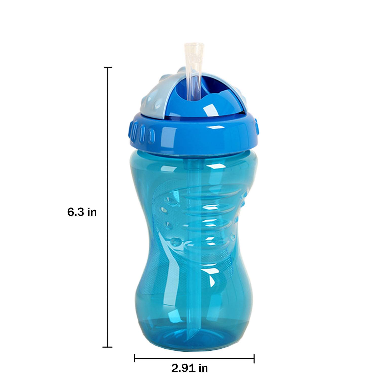11oz No-Spill Soft Easy Grip Straw Sippy Cup for Toddlers 10