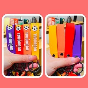 Stylish World Cup 3D Football PVC Keychain Key Ring 15