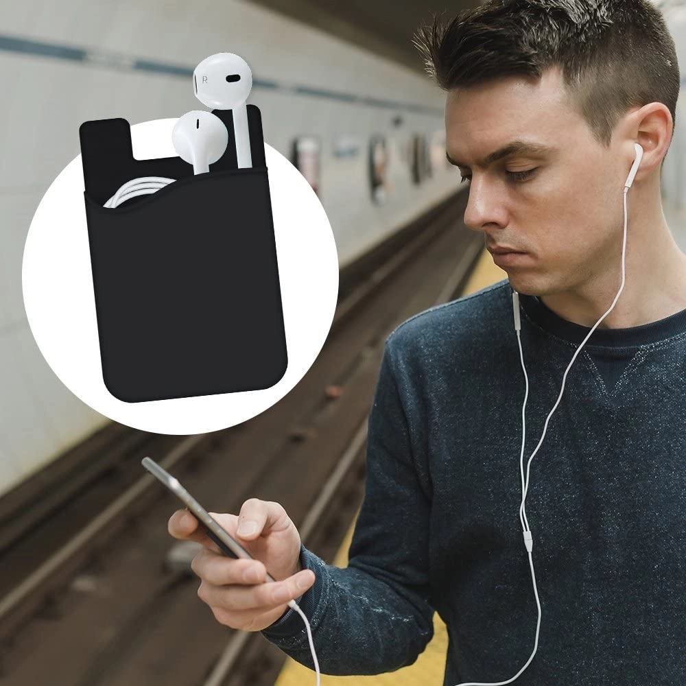 Silicone Cell Phone Sleeve Wallet Holder 6