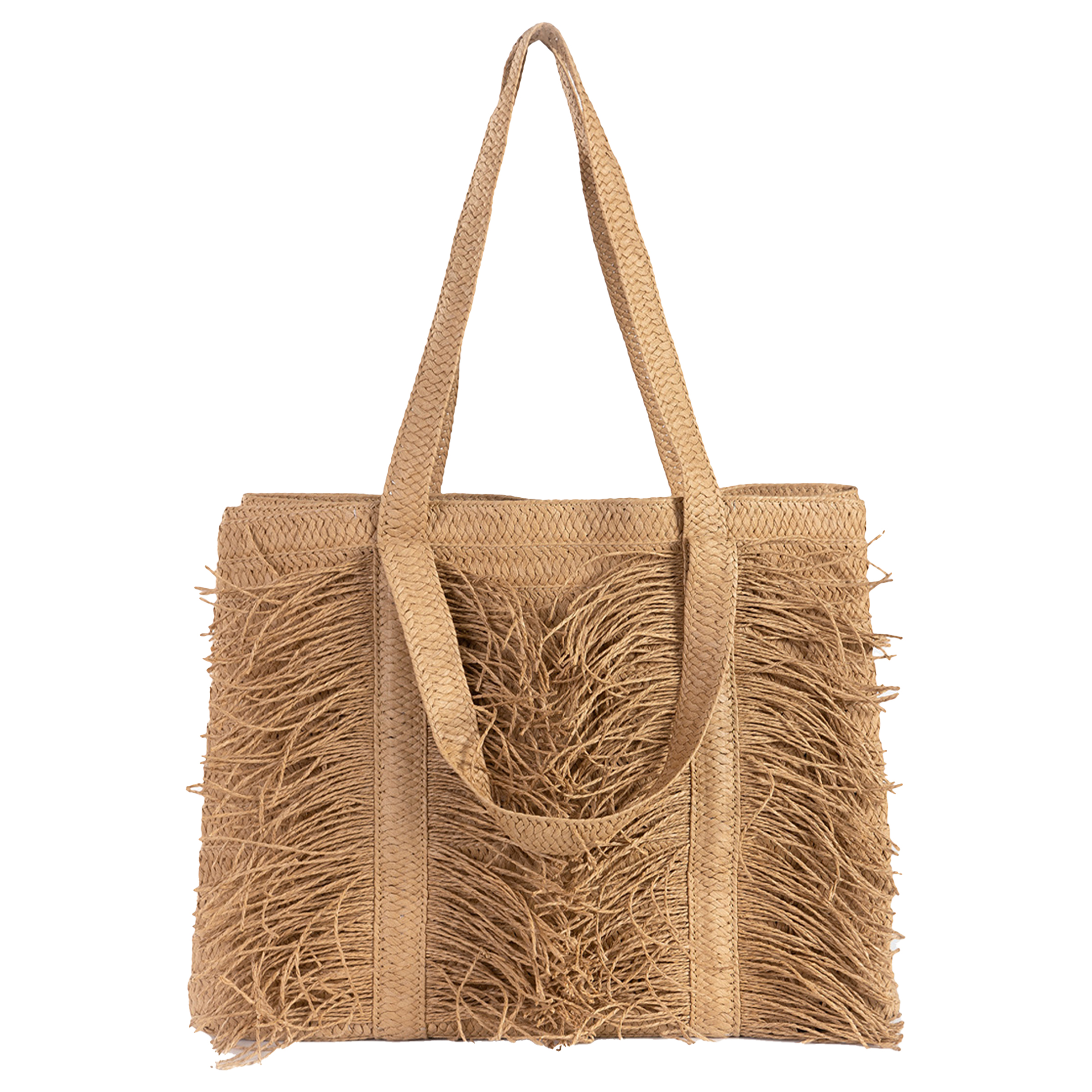Straw Tassel Woven Women's Bag, custom tote bag with logo imprint 3
